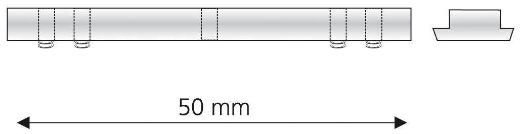 Liedeco Verbinding voor 28 mm binnenrails met 6 mm rail (1 stuk)