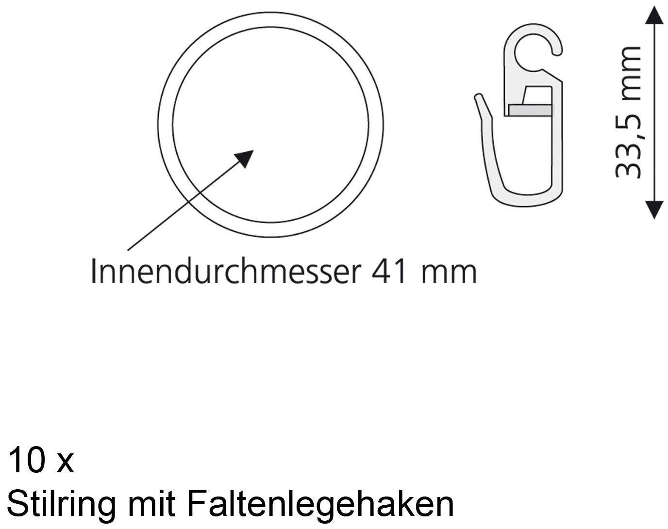 Liedeco Gordijnring voor gordijnroeden ø 28 mm (set, 10 stuks)
