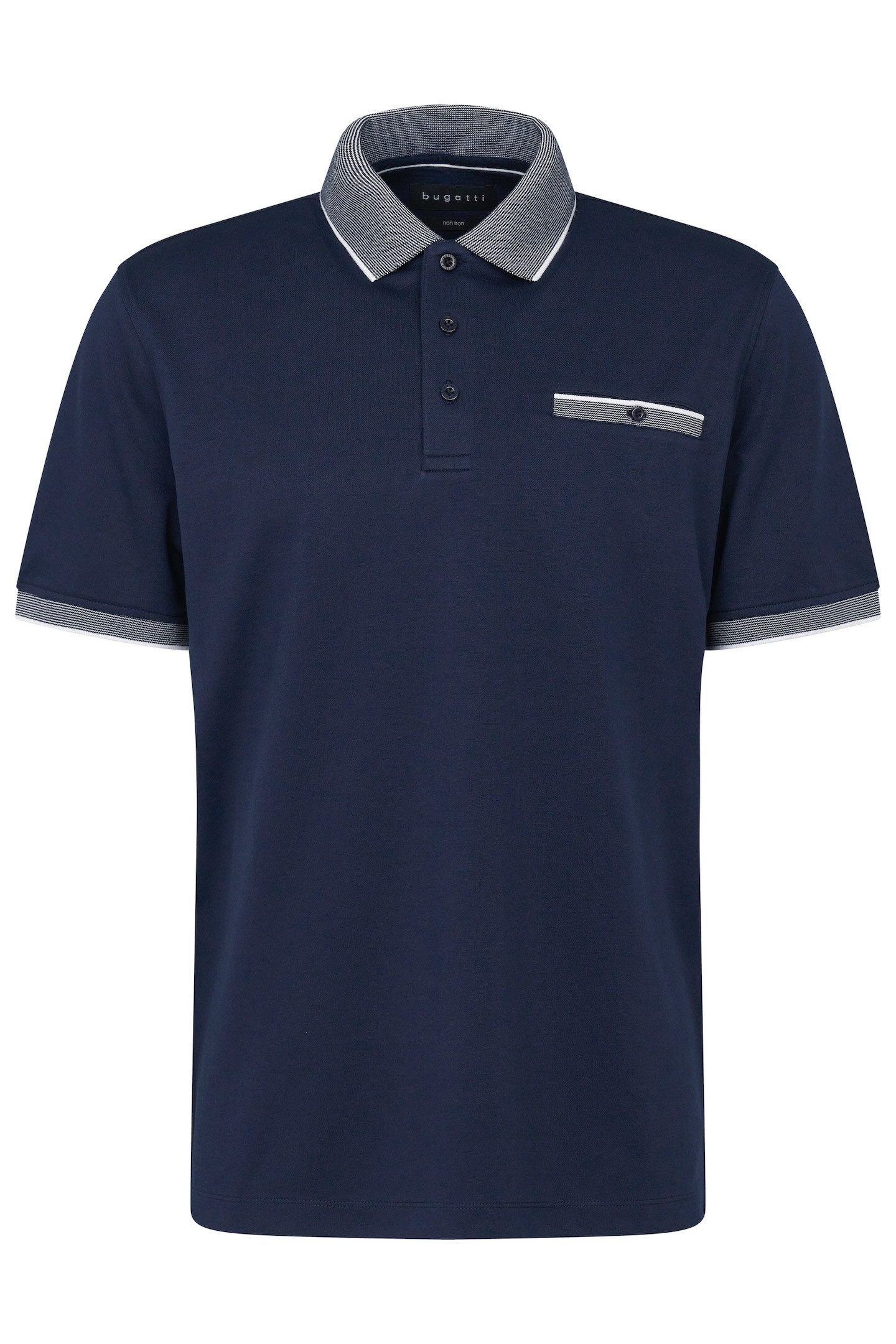 Bugatti Poloshirt met subtiele contraststrepen
