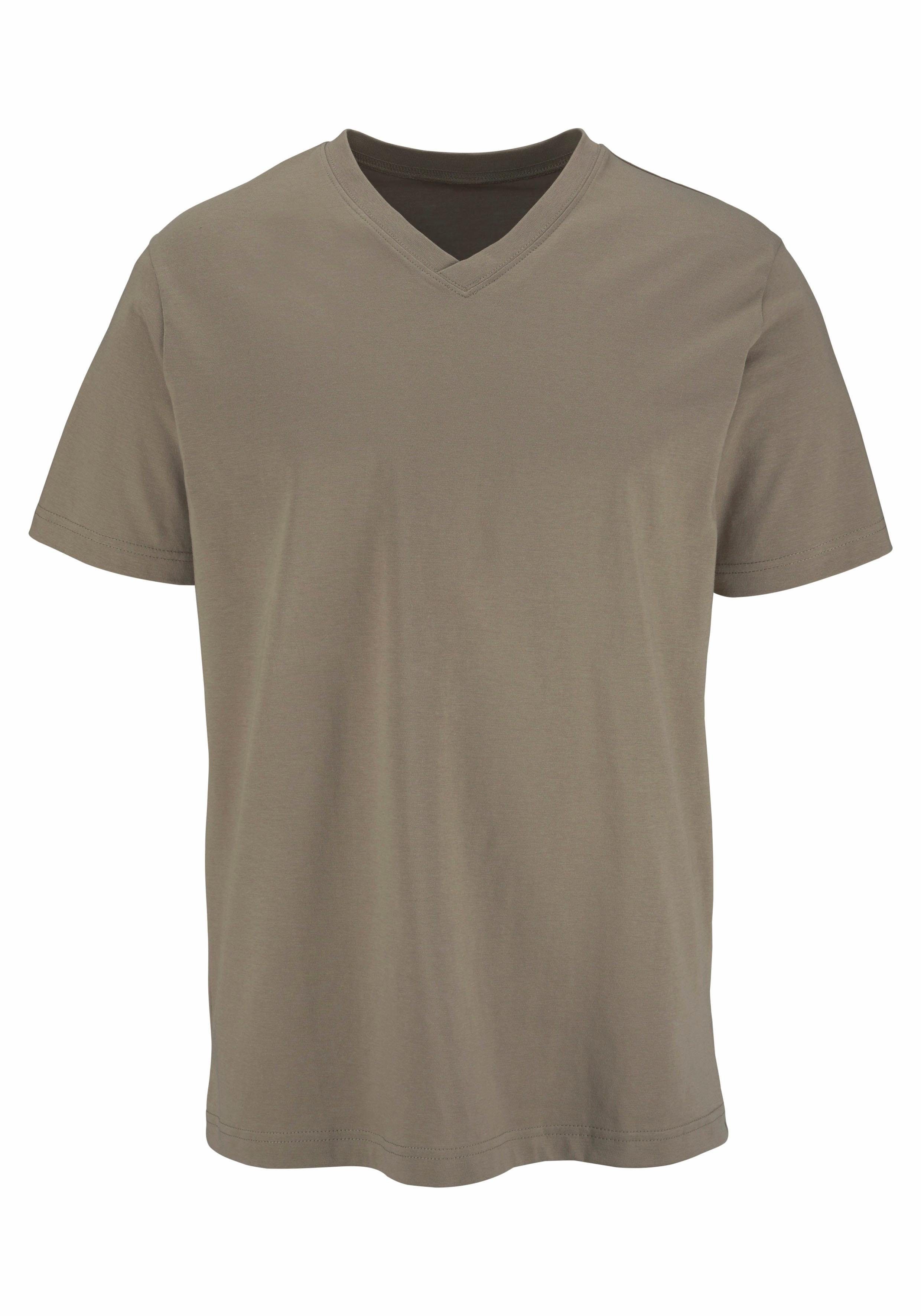 H.I.S T-shirt met v-hals van katoen, onderhemd, t-shirt (set, 3-delig)