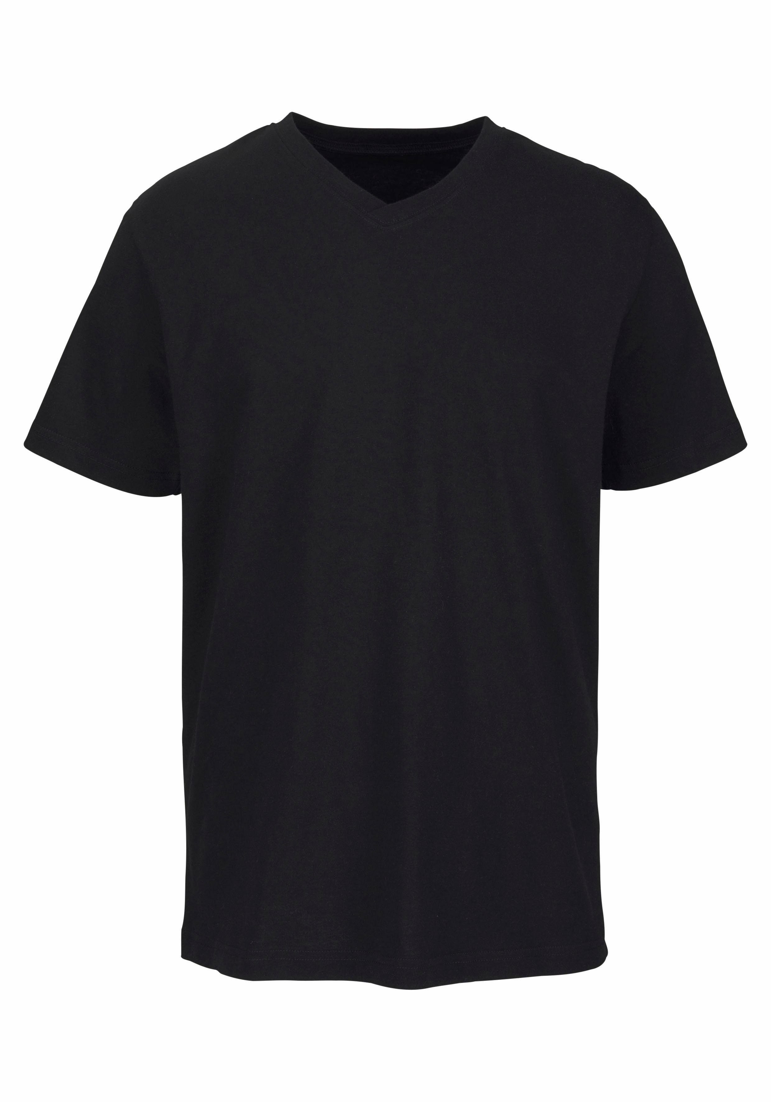 H.I.S T-shirt met v-hals van katoen, onderhemd, t-shirt (set, 3-delig)