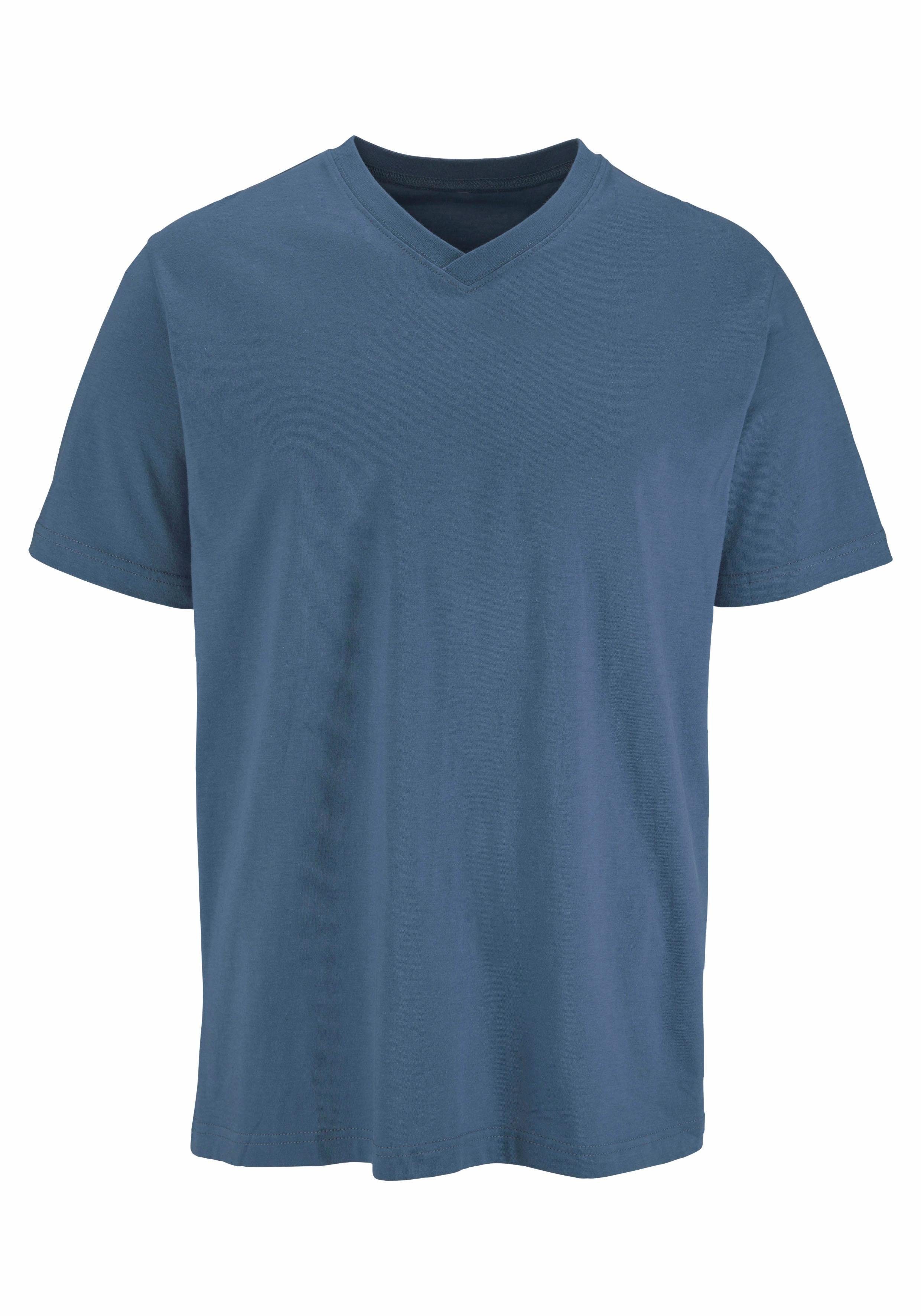 H.I.S T-shirt met v-hals van katoen, onderhemd, t-shirt (set, 3-delig)