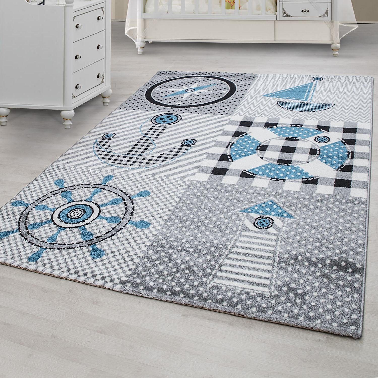 Ayyildiz Teppiche Kindervloerkleed Kids 510 maritiem laagpolig tapijt