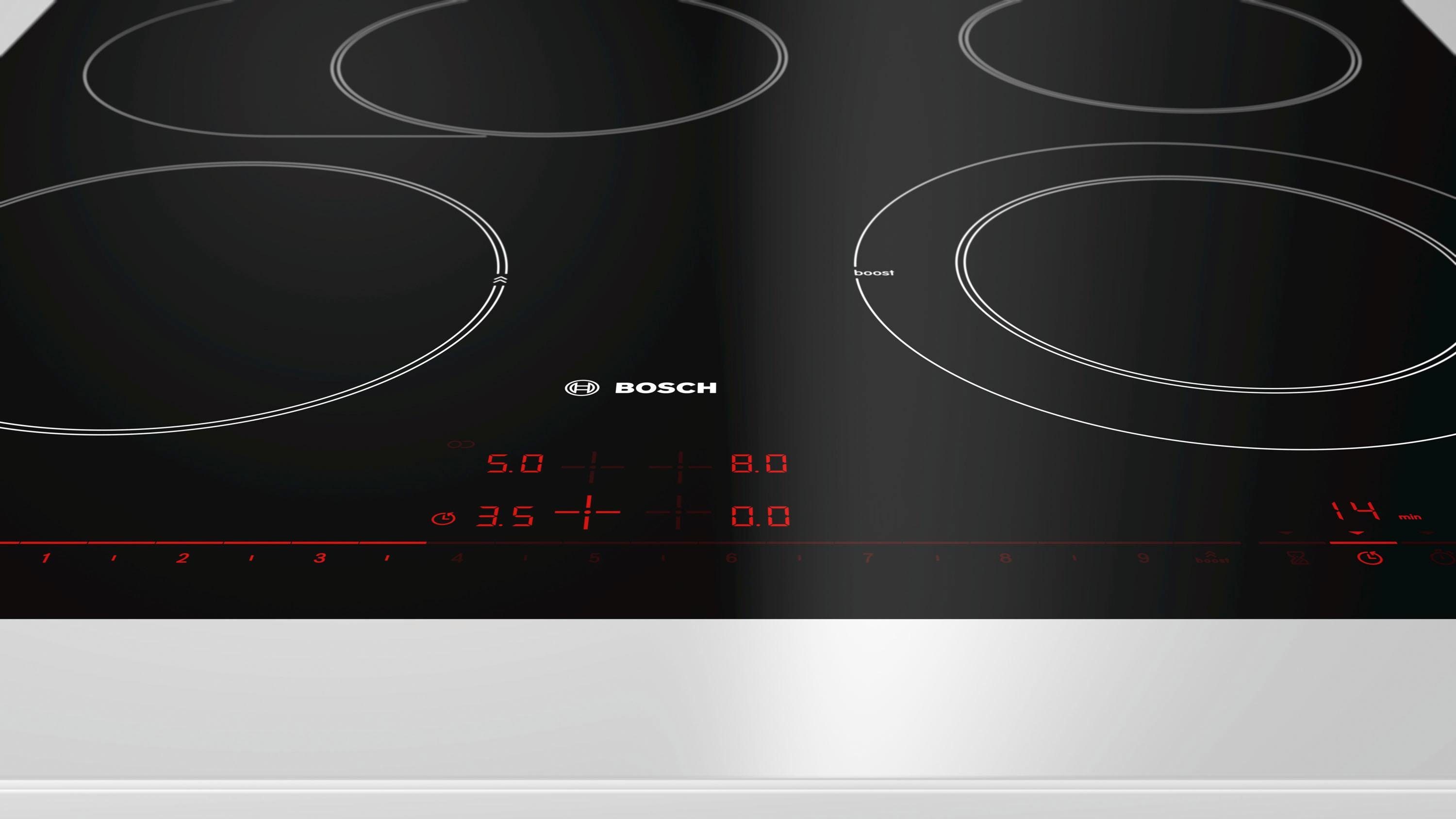 BOSCH Elektrische kookplaat van SCHOTT CERAN® PKN601DP1D met power boost-functie