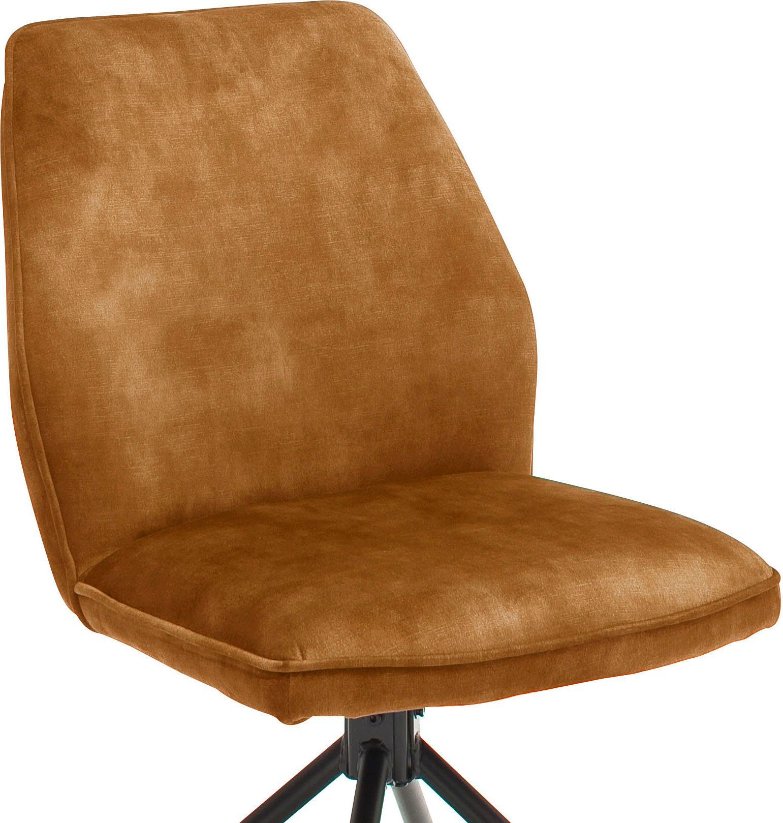 MCA furniture Eetkamerstoel OTTAWA Vintage suède-look met opstaande naad, stoel belastbaar tot 120 kg (set, 2 stuks)