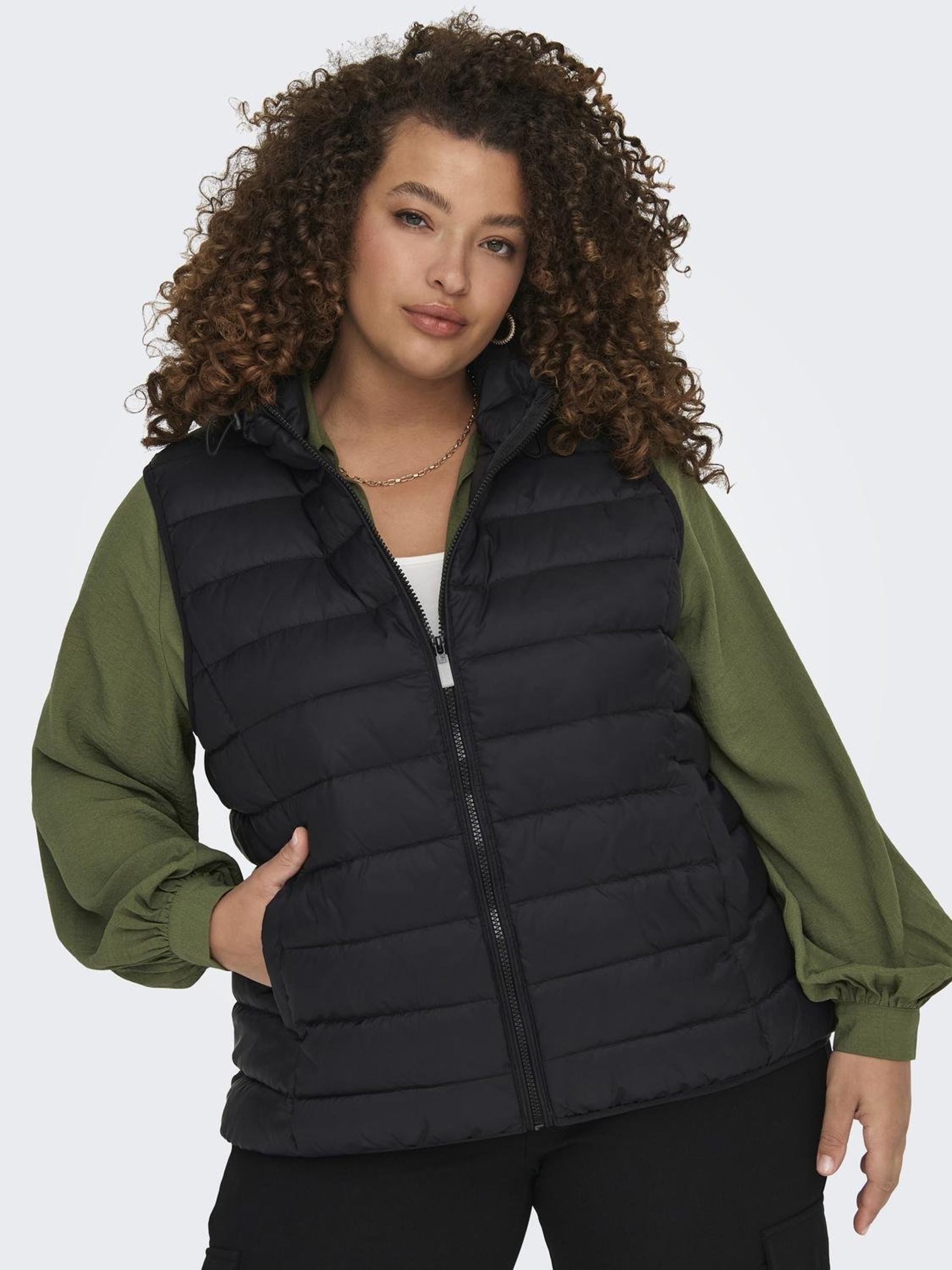 ONLY CARMAKOMA Bodywarmer CARNEW TAHOE HOOD WAISTCOAT CC OTW NOOS