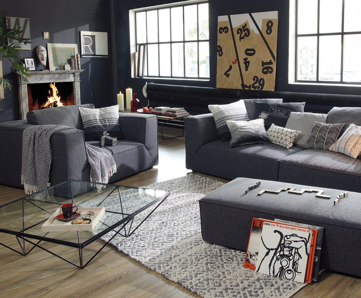 TOM TAILOR HOME Wollen kleed Diamond zuivere wol, platweefsel, met de hand geknoopt