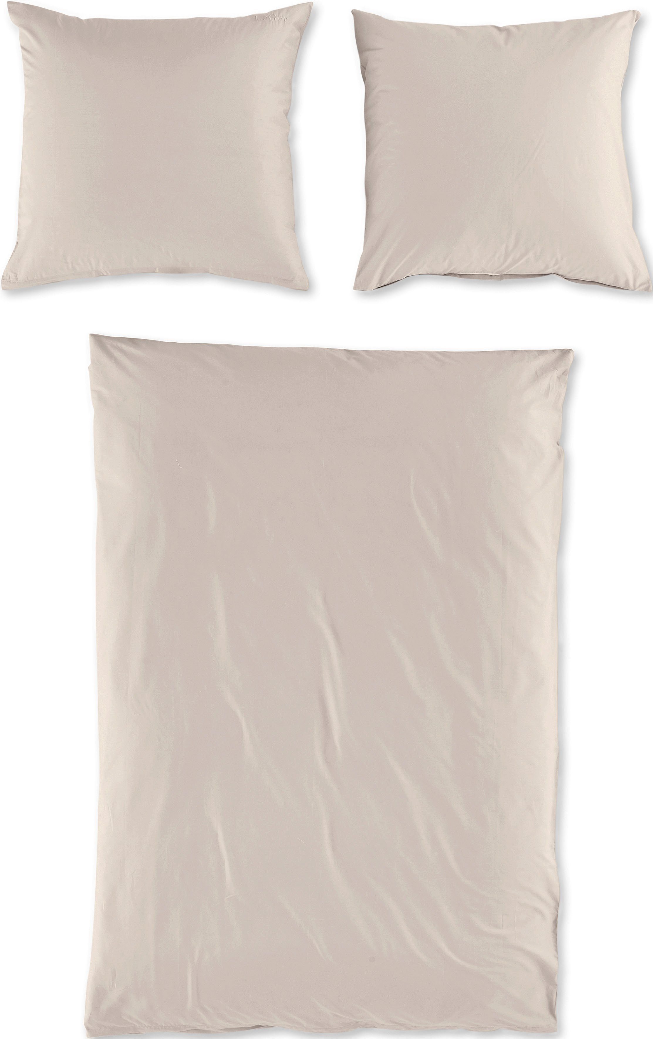 LeGer Home by Lena Gercke Beddengoed Anisa in maat 135x200, 155x220 cm of 200x200 Dekbedovertrek van katoen, unikleurige dekbedovertrek met ritssluiting