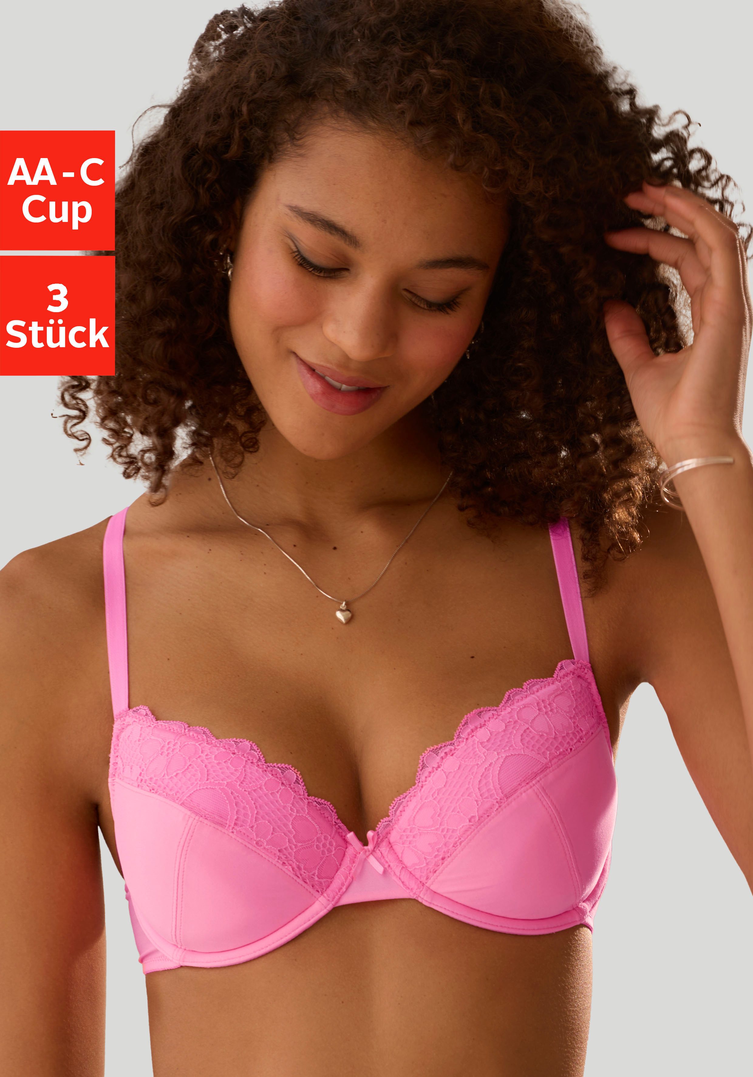 Petite fleur Push-up-bh PETITE FLEUR push-up-bh met beugel in aantrekkelijke multipack, lingerie (3-delig, Set van 3)