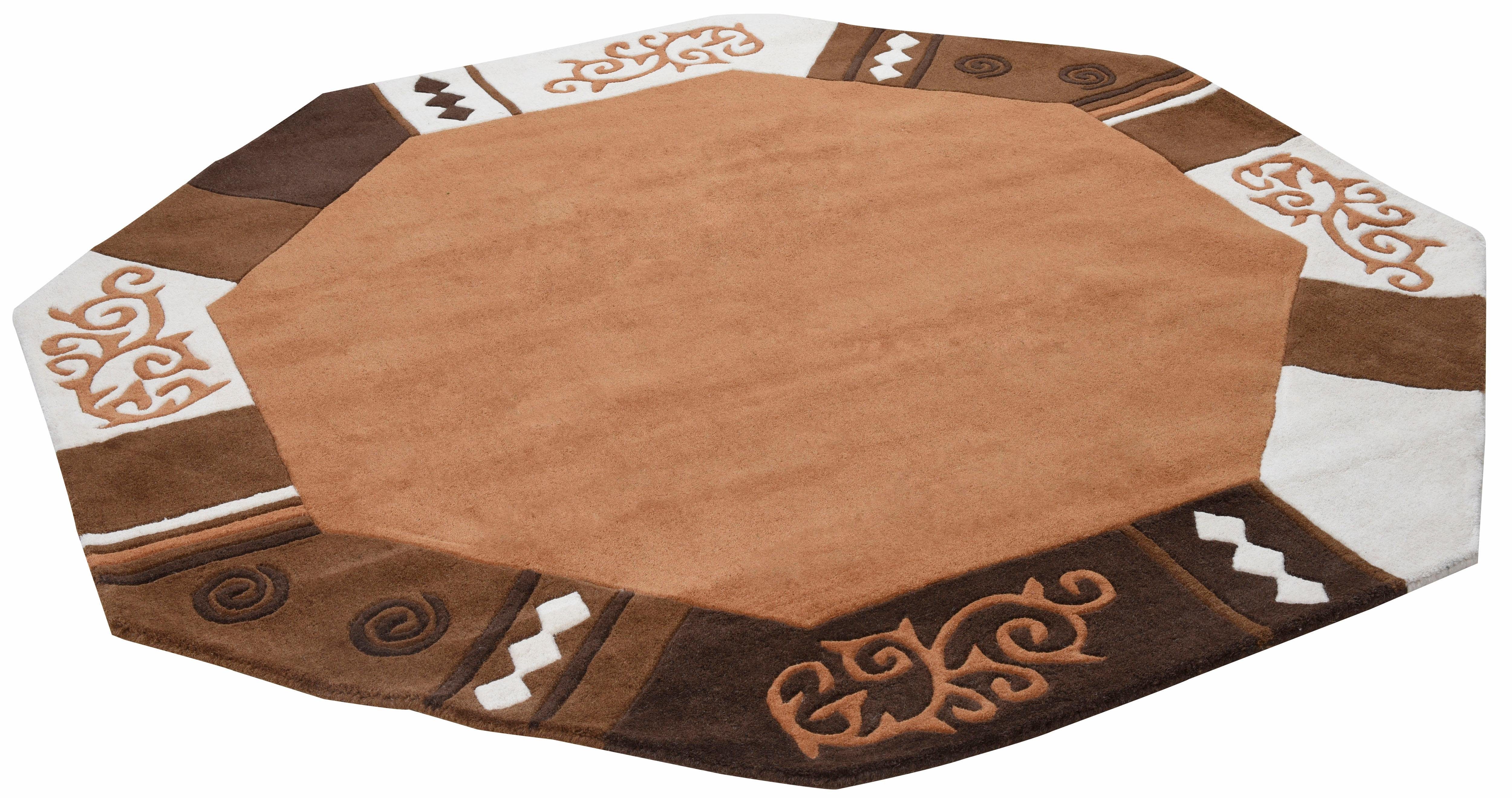 THEKO Wollen kleed AMBADI zuiver scheerwol, handgetuft, met randdessin, modern