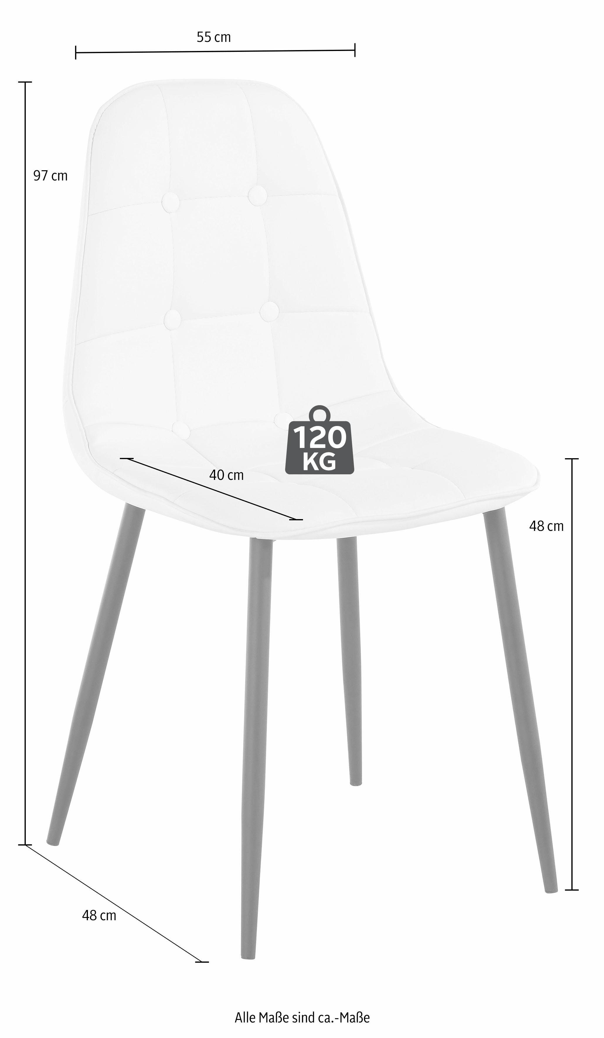 INOSIGN Eethoek met glazen tafel, breedte 120 cm (set, 5-delig)