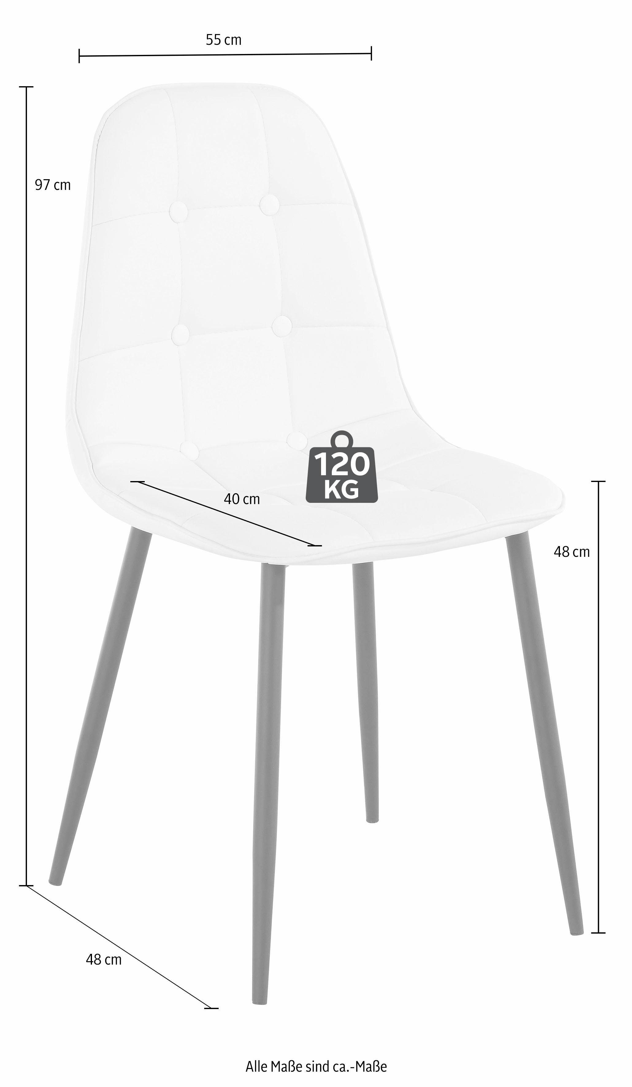 INOSIGN Eethoek met glazen tafel, breedte 80 cm (set, 5-delig)