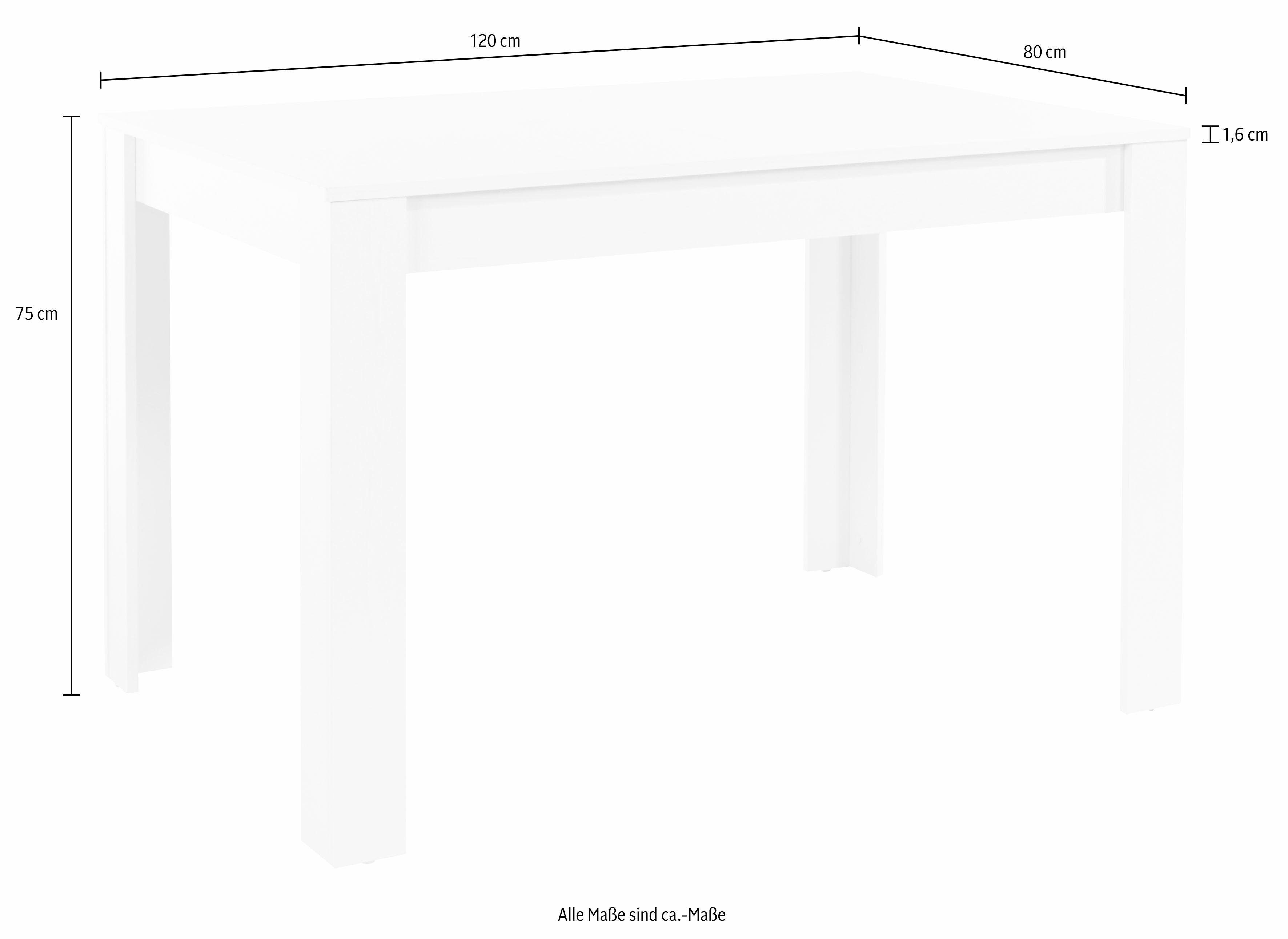 INOSIGN Eethoek met eettafel 120 cm breed (set, 5-delig)