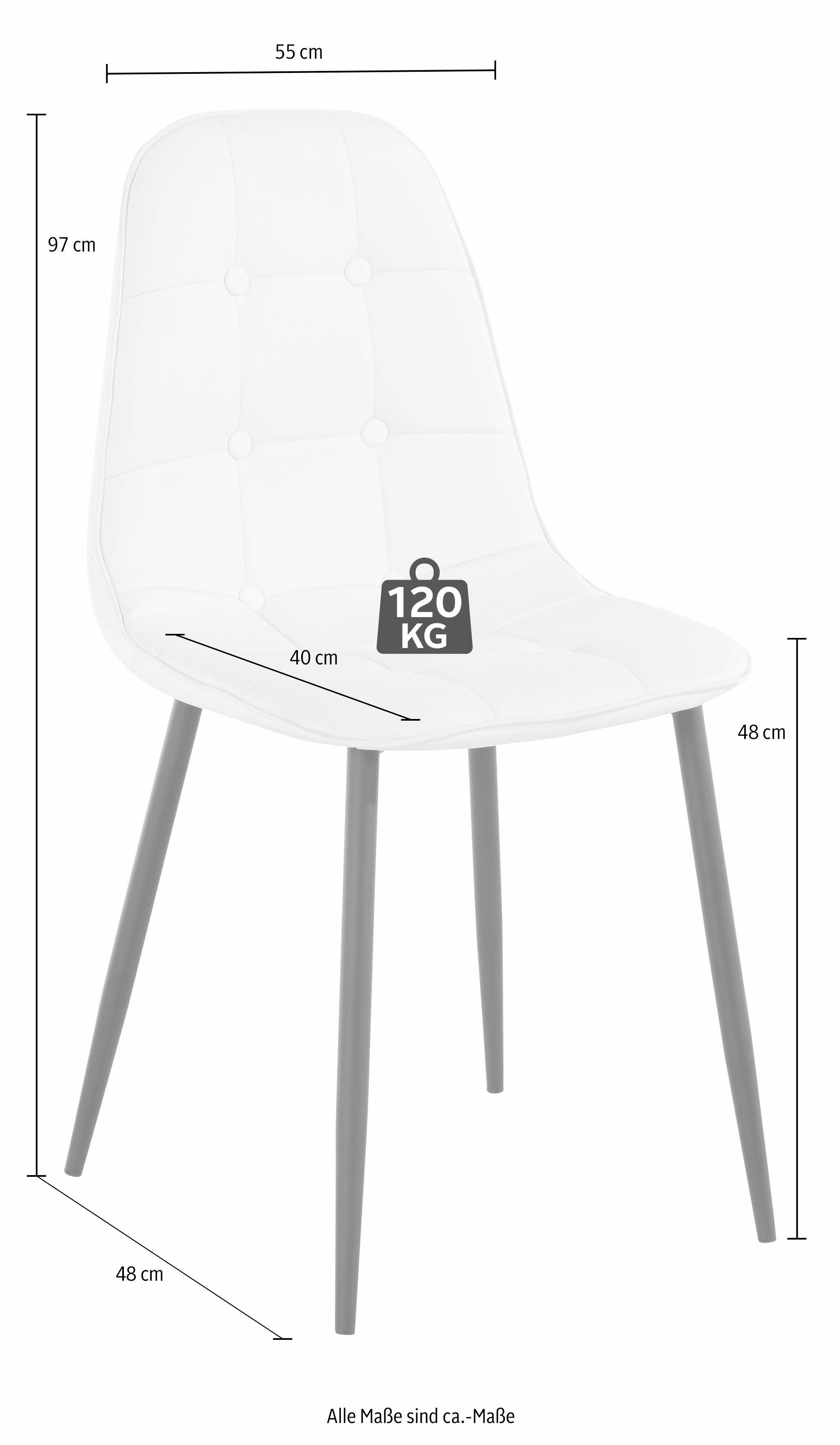 INOSIGN Eethoek met ronde tafel in cementlook (set, 5-delig)