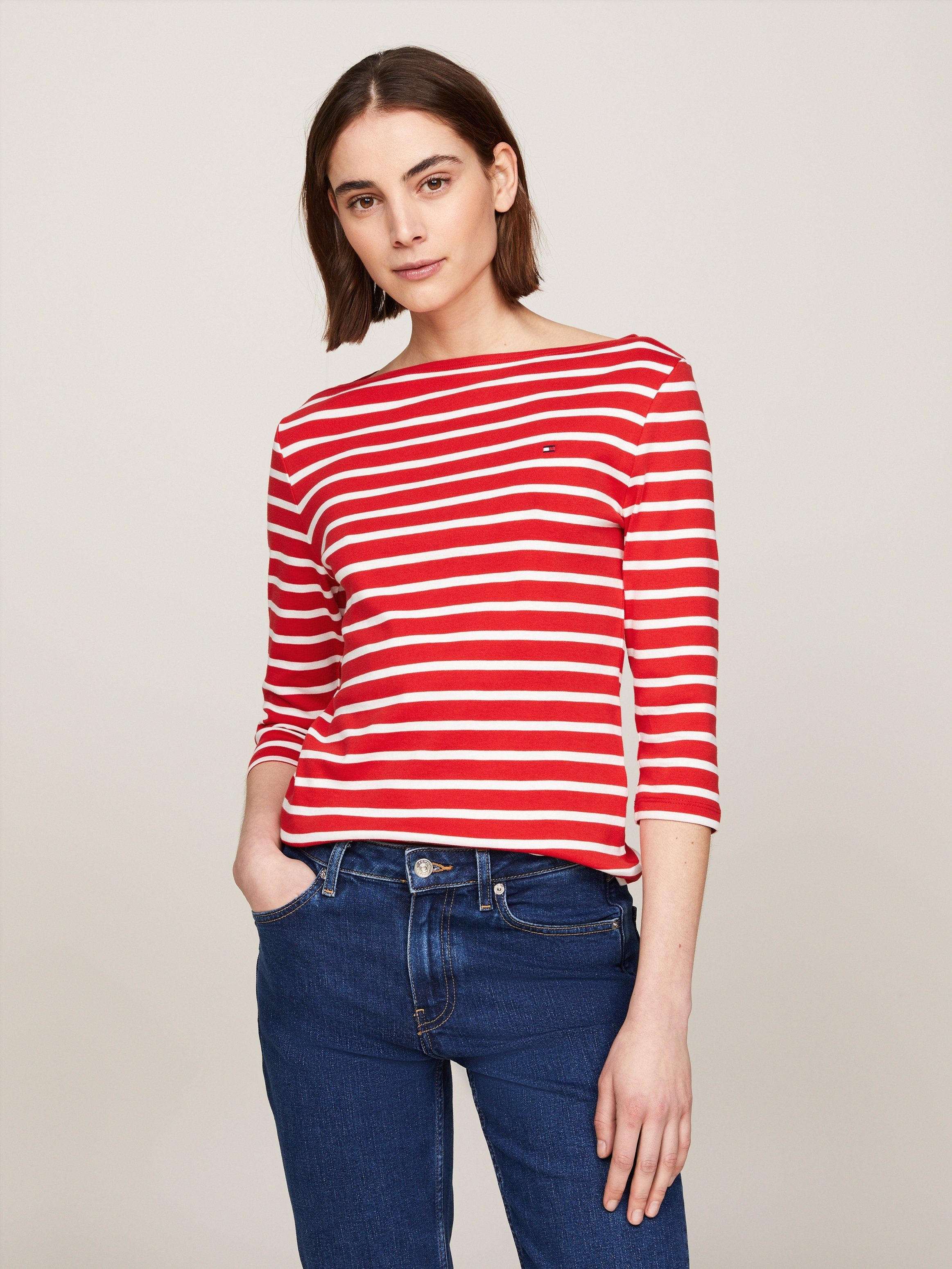 Tommy Hilfiger Shirt met 3 4 mouwen NEW CODY SLIM BOAT-NK 3 4SLV