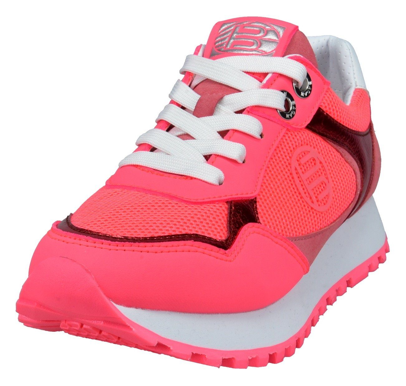 BAGATT Plateausneakers modieuze metallic-inzetten, vrijetijdsschoen, lage schoen, veterschoen