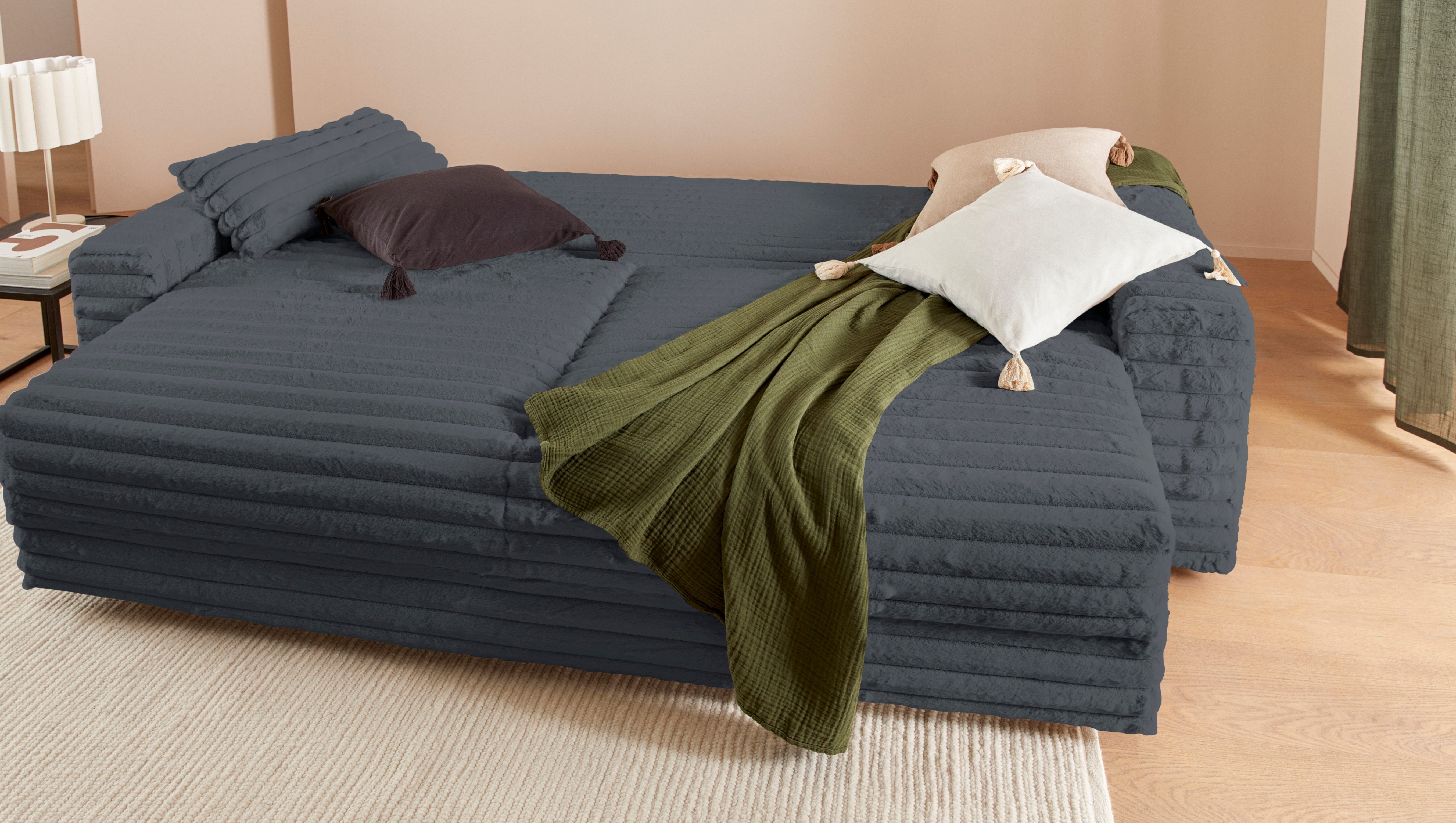 LeGer Home by Lena Gercke Slaapbank Imoga, kussen met slaapfunctie, 3-zits bank, bank met bedlade in moderne kleuren en stoffen, bedfunctie, ligoppervlak: 200x150 cm