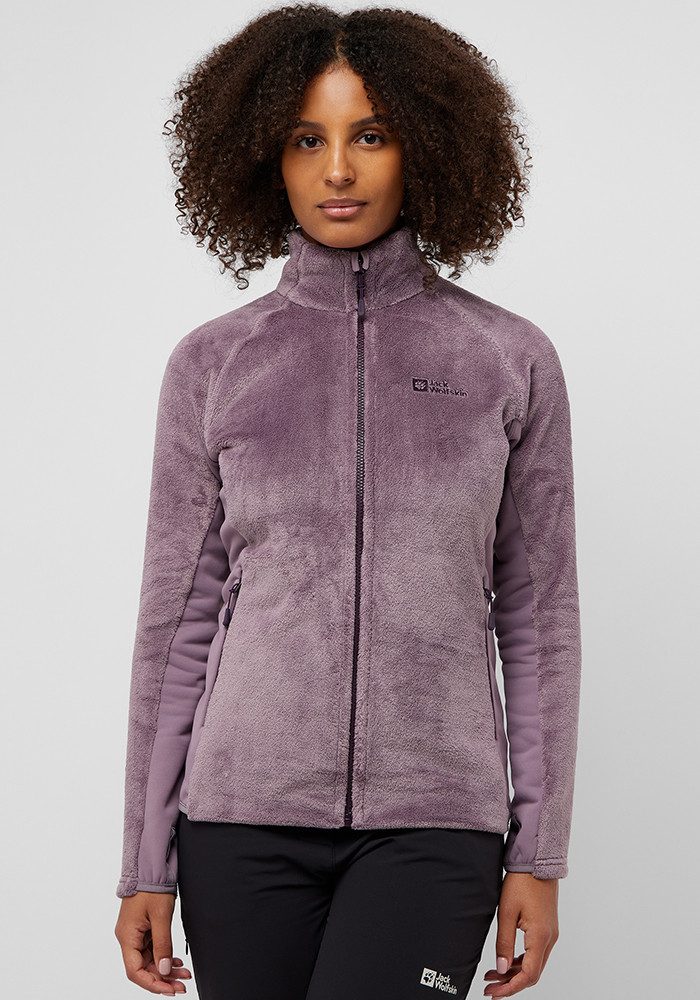 Jack Wolfskin Fleecejack ROTWAND FZ W dames fleece vesten maat XS paars
