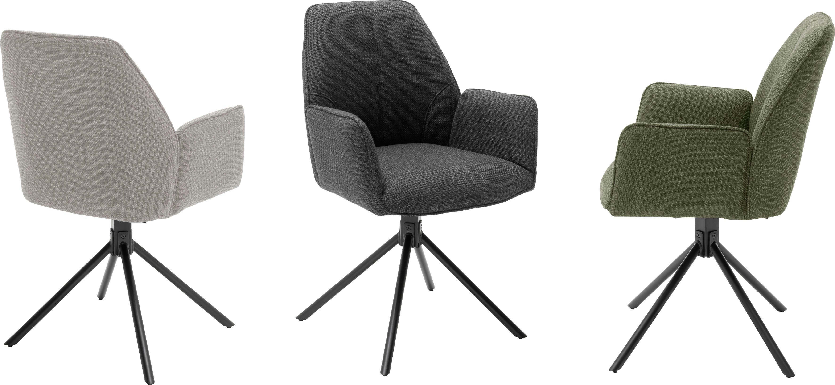 MCA furniture Stoel met 4 poten Pemba set van 2, 180°draaibaar met nivellering, stoel belastbaar tot 120 kg (set, 2 stuks)