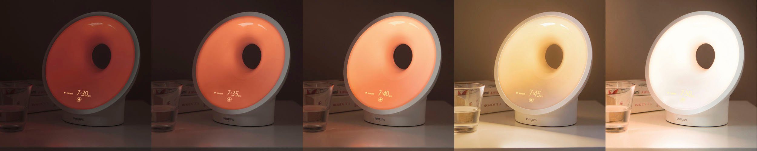 Philips Daglichtwekker SmartSleep HF3672/01 met 8 natuurlijke alarmgeluiden, fm-radio en 25 lichtinstellingen
