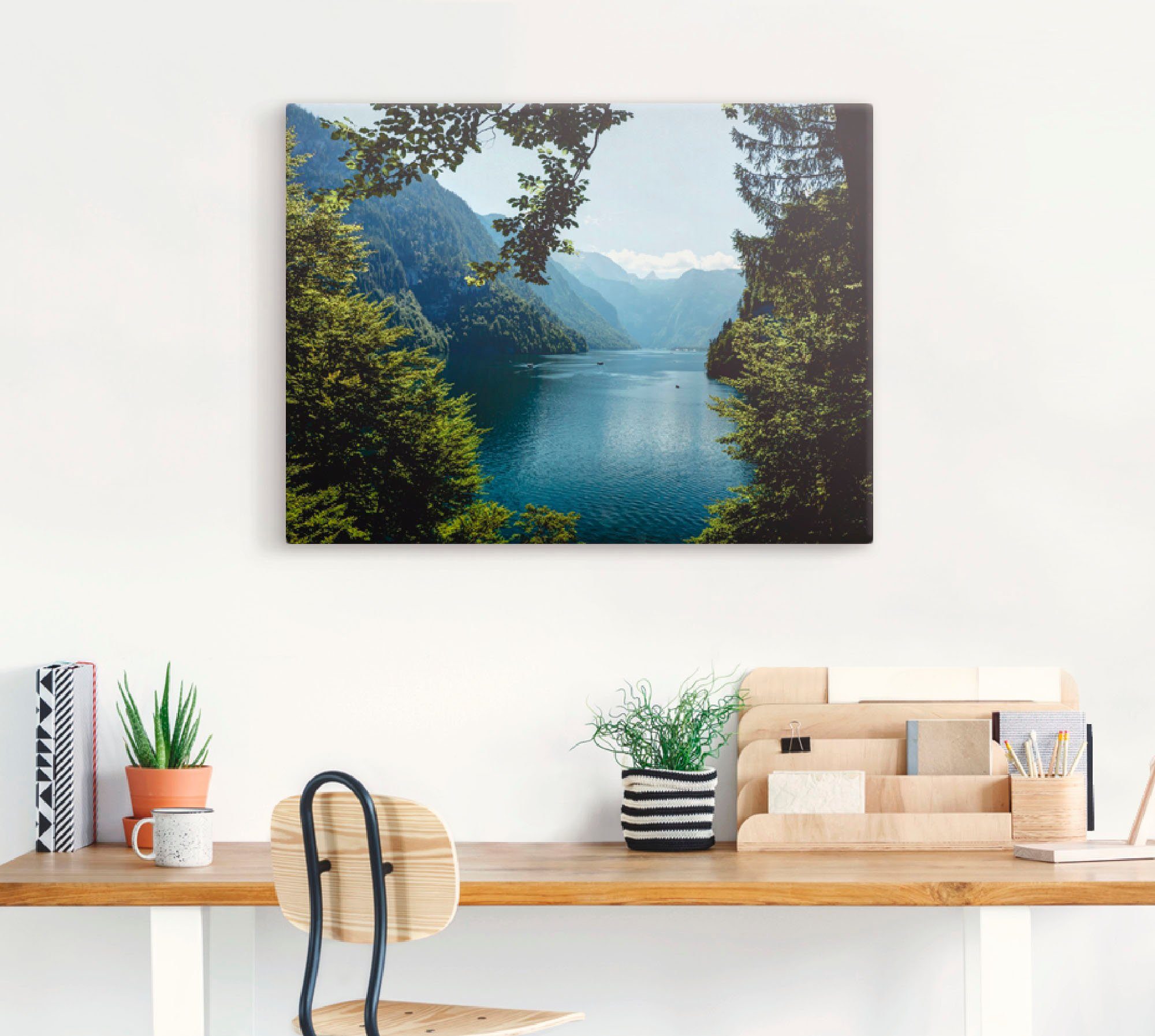 Artland Artprint Schildershoek Königssee- Alpen als artprint op linnen, poster, muursticker in verschillende maten