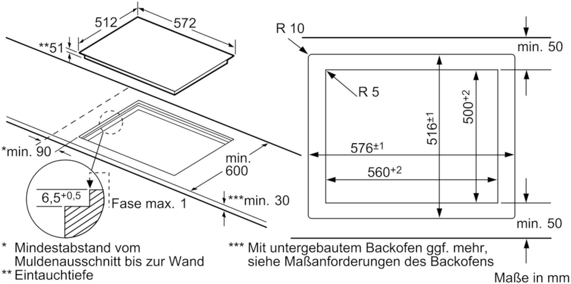 BOSCH Elektrische kookplaat van SCHOTT CERAN® PKN601DP1D met power boost-functie