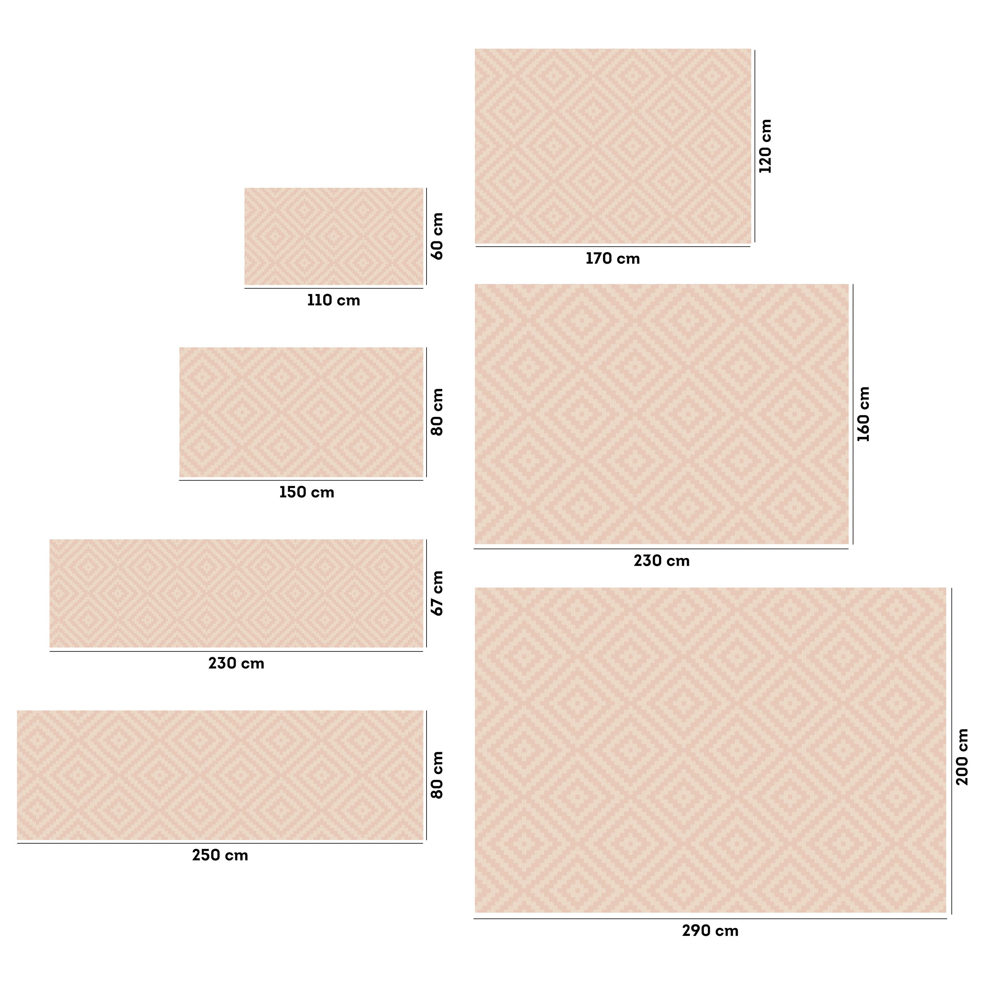 my home Vloerkleed Cordoba is ook als loper verkrijgbaar Geschikt voor binnen en buiten, sisal-look, weerbestendig & uv-bestendig, boho