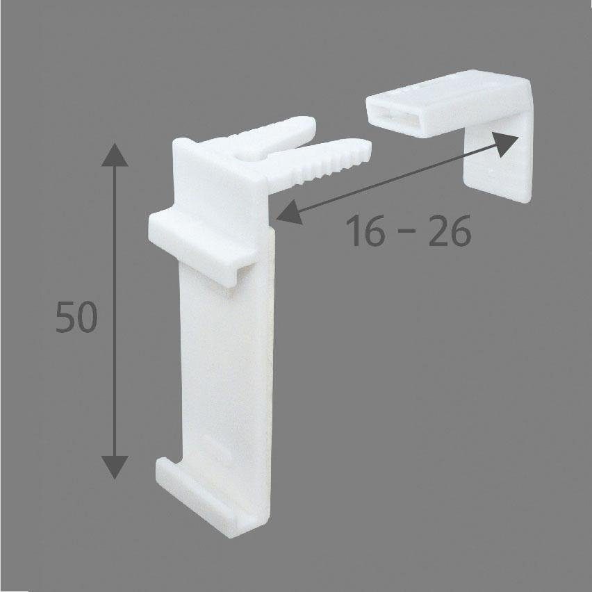 Good Life Extra houder voor rolgordijn dat beschermt tegen inkijk Ena voor rolgordijnen en dubbele rolgordijnen om te klemmen (set, 2 stuks)