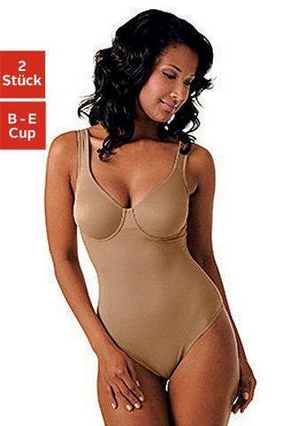 Nuance T-shirt-body met beugel, met figuurvormend effect, shapewear body, shaping body (Set van 2)