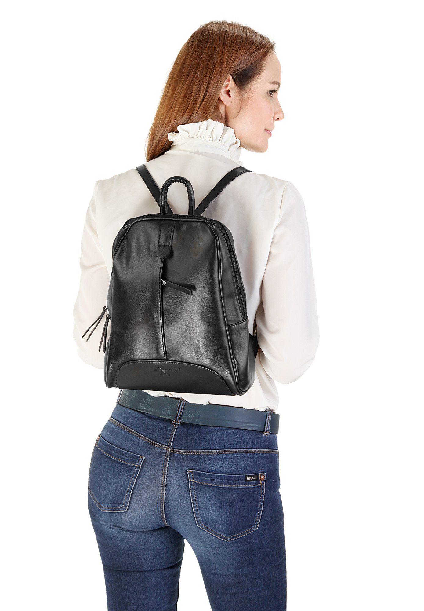 Samantha Look Rugzak echt leer, made in italy