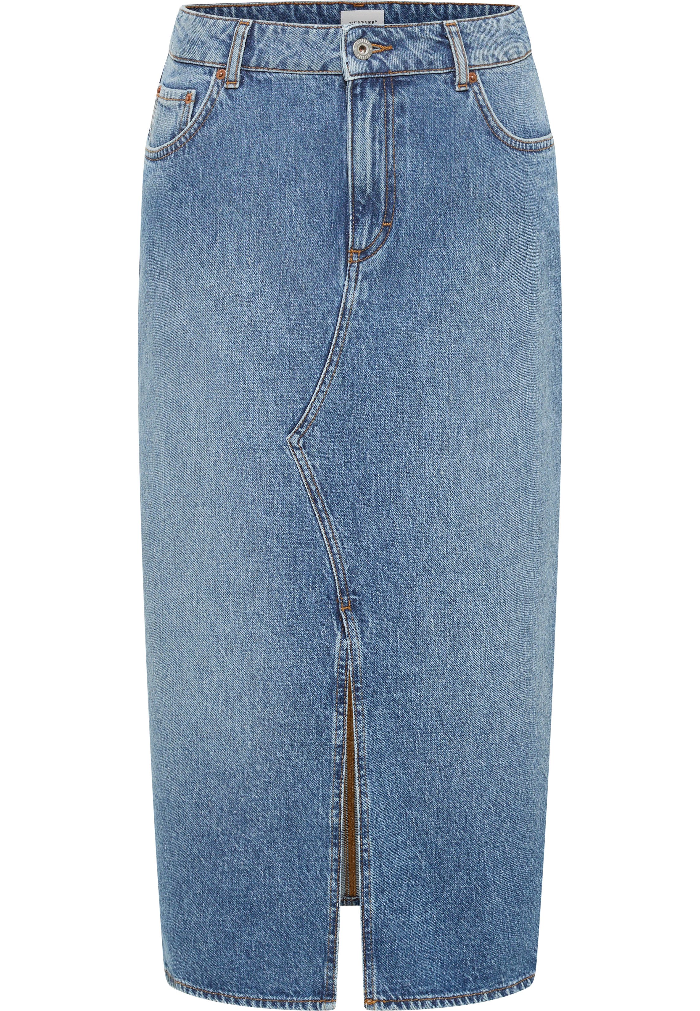 Mustang Jeans rok EUREKA Denim met een loopopening