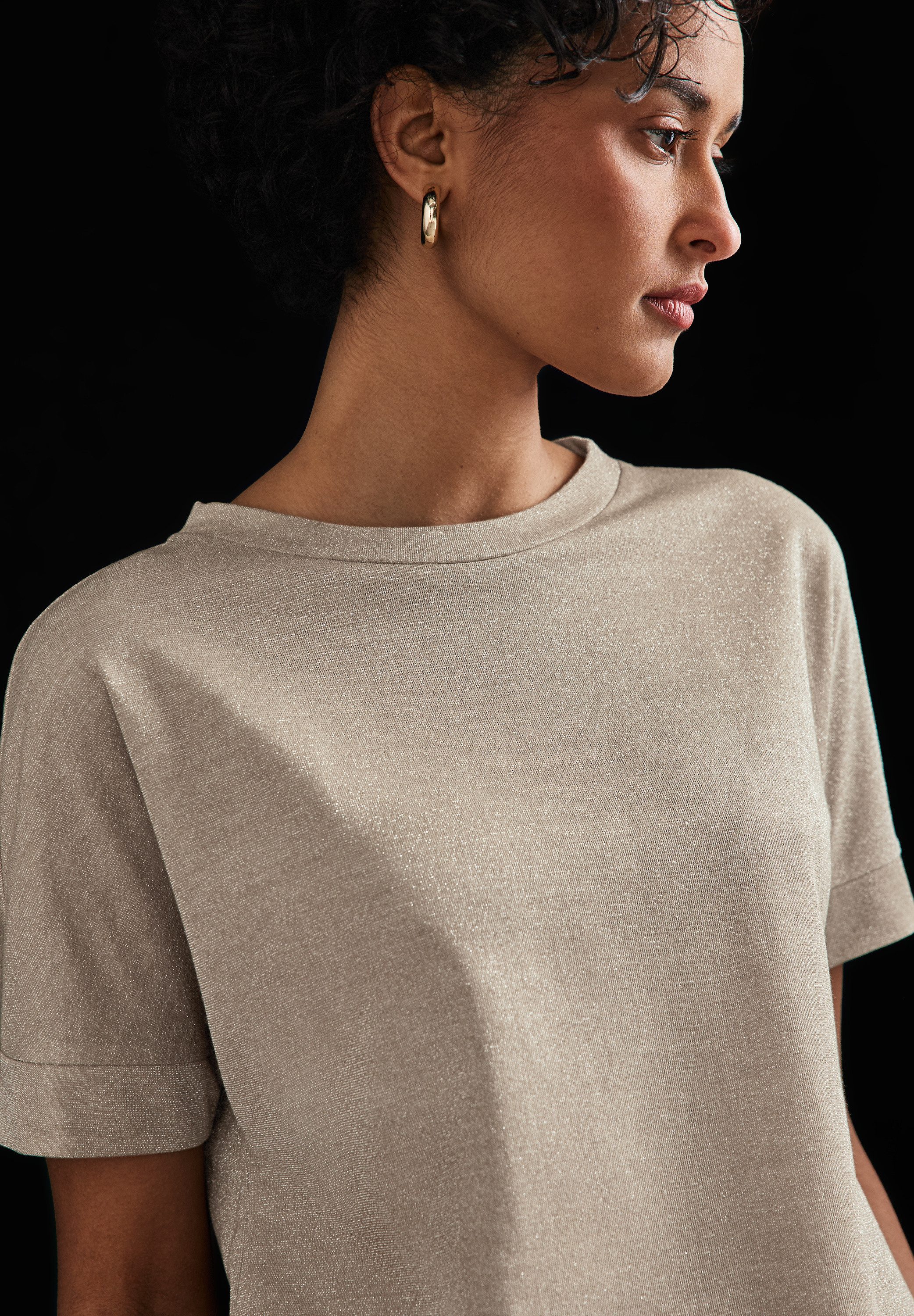 STREET ONE T-shirt met glitterdetails
