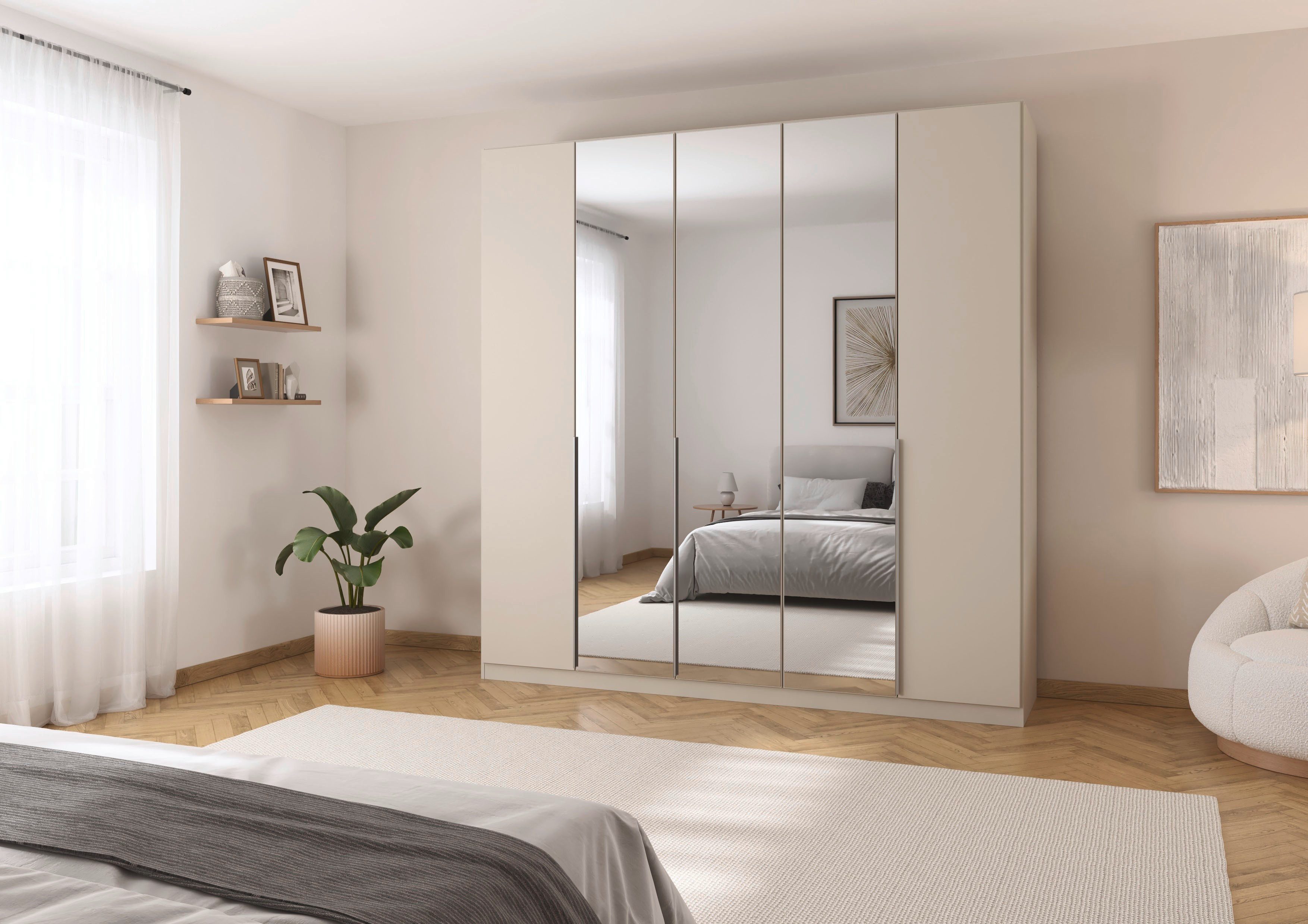 rauch Draaideurkast Kledingkast kast garderobe AGORDO met decor- of hoogglansfront doordachte binnenuitrusting, in 6 breedtes en 2 hoogtes made in germany