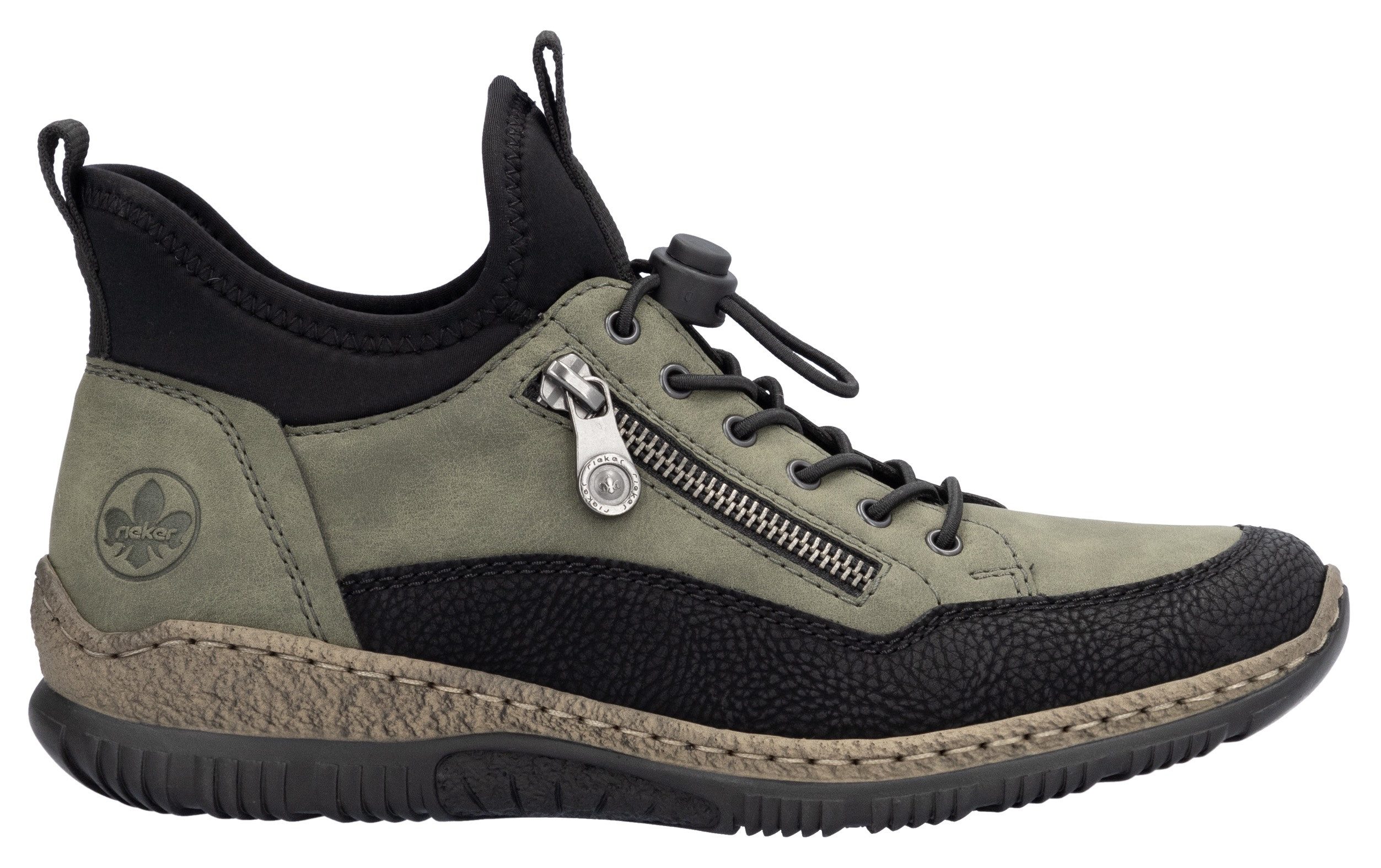Rieker Slip-on sneakers instapschoen, vrijetijdsschoen met snel sluiting