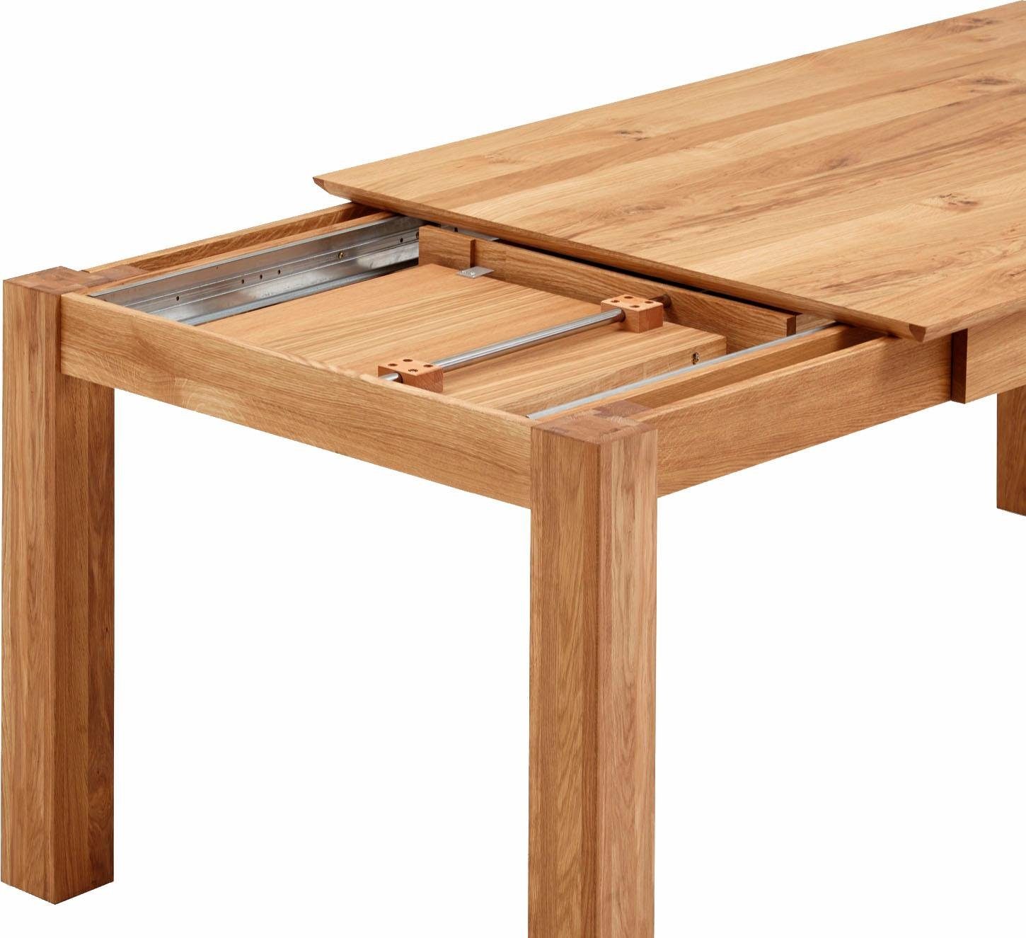 Relita Eettafel Familie met uittrekfunctie, geolied eiken, massief