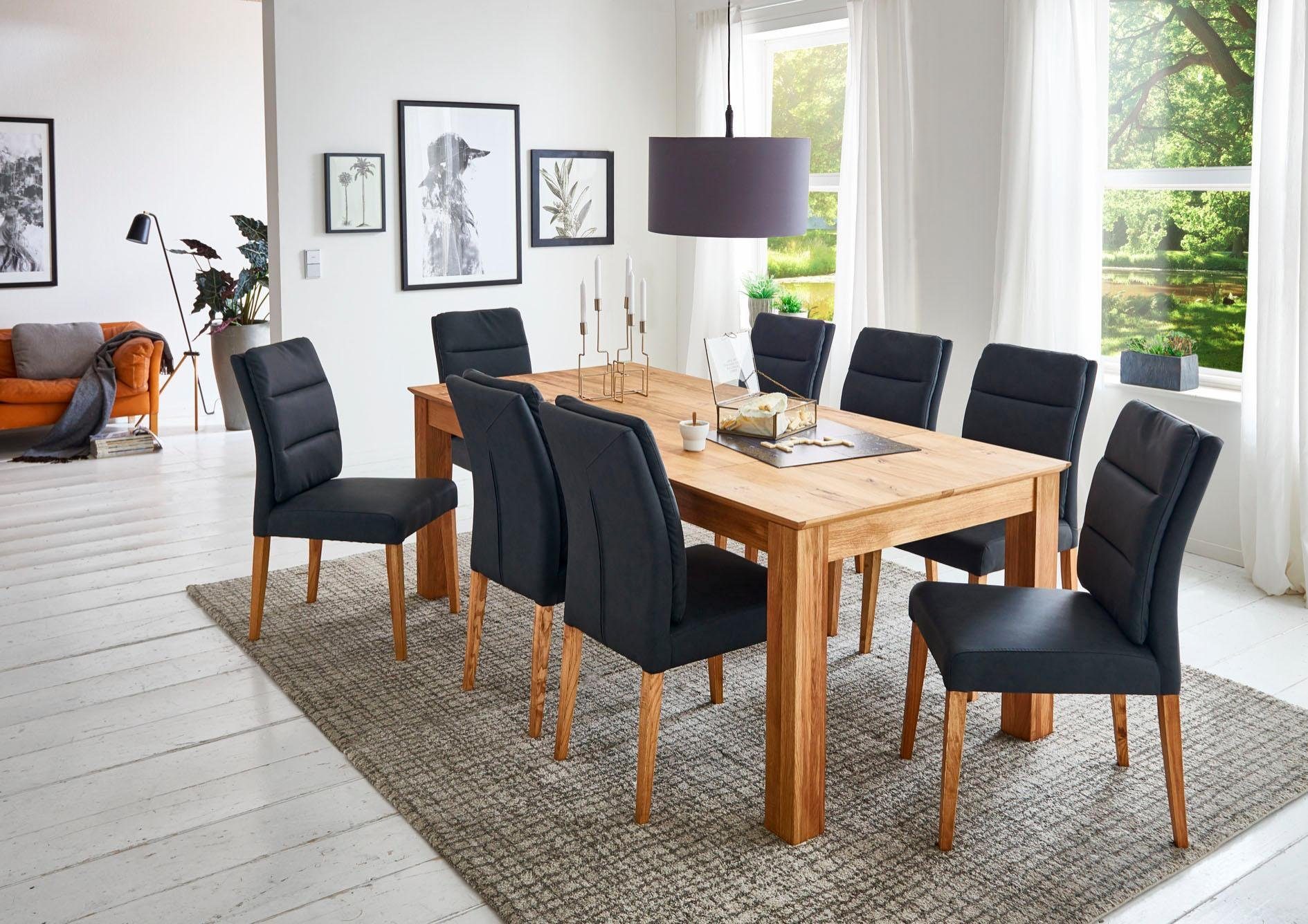 Relita Eettafel Familie met uittrekfunctie, geolied eiken, massief