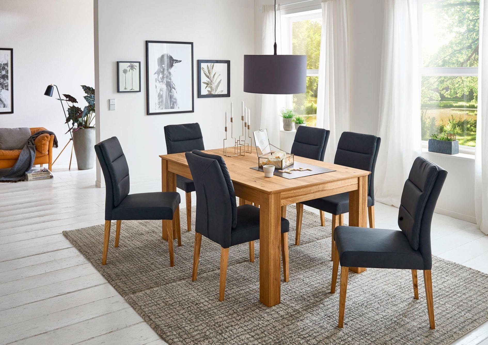 Relita Eettafel Familie met uittrekfunctie, geolied eiken, massief