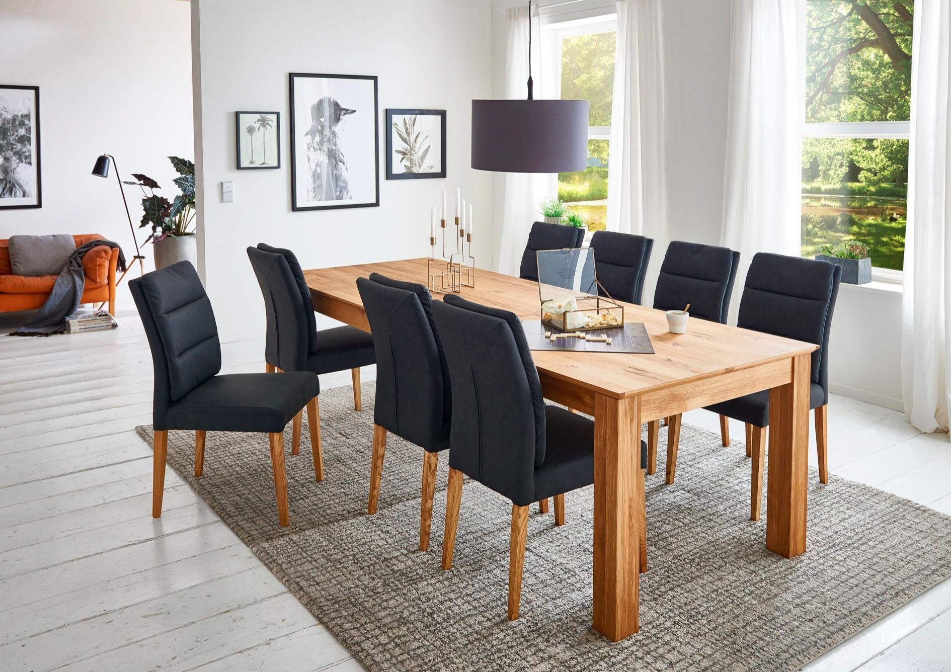 Relita Eettafel Familie met uittrekfunctie, geolied eiken, massief