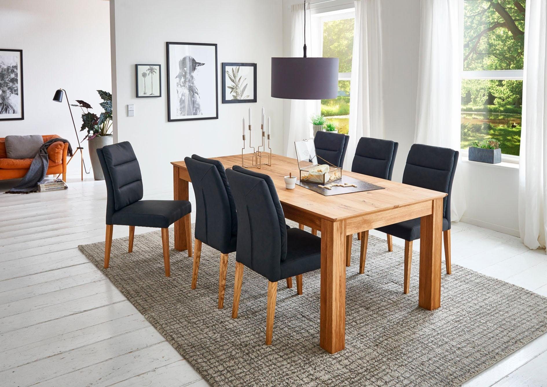 Relita Eettafel Familie met uittrekfunctie, geolied eiken, massief