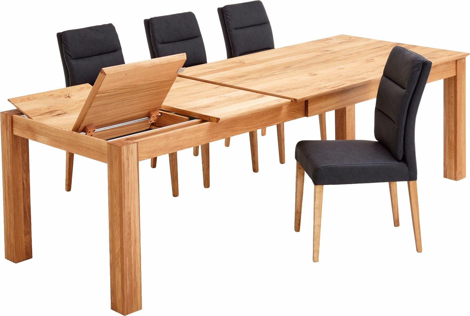 Relita Eettafel Familie met uittrekfunctie, geolied eiken, massief