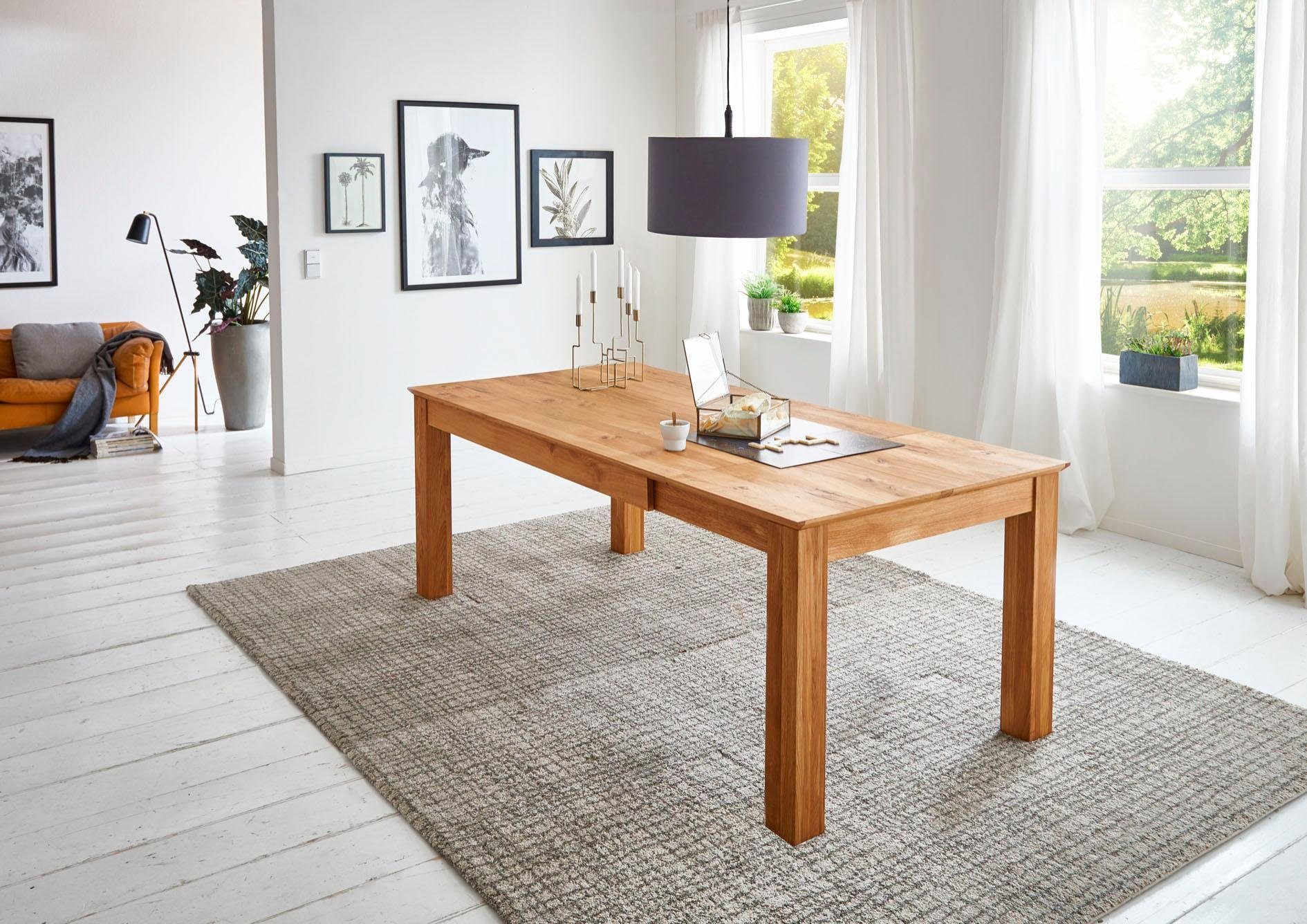 Relita Eettafel Familie met uittrekfunctie, geolied eiken, massief