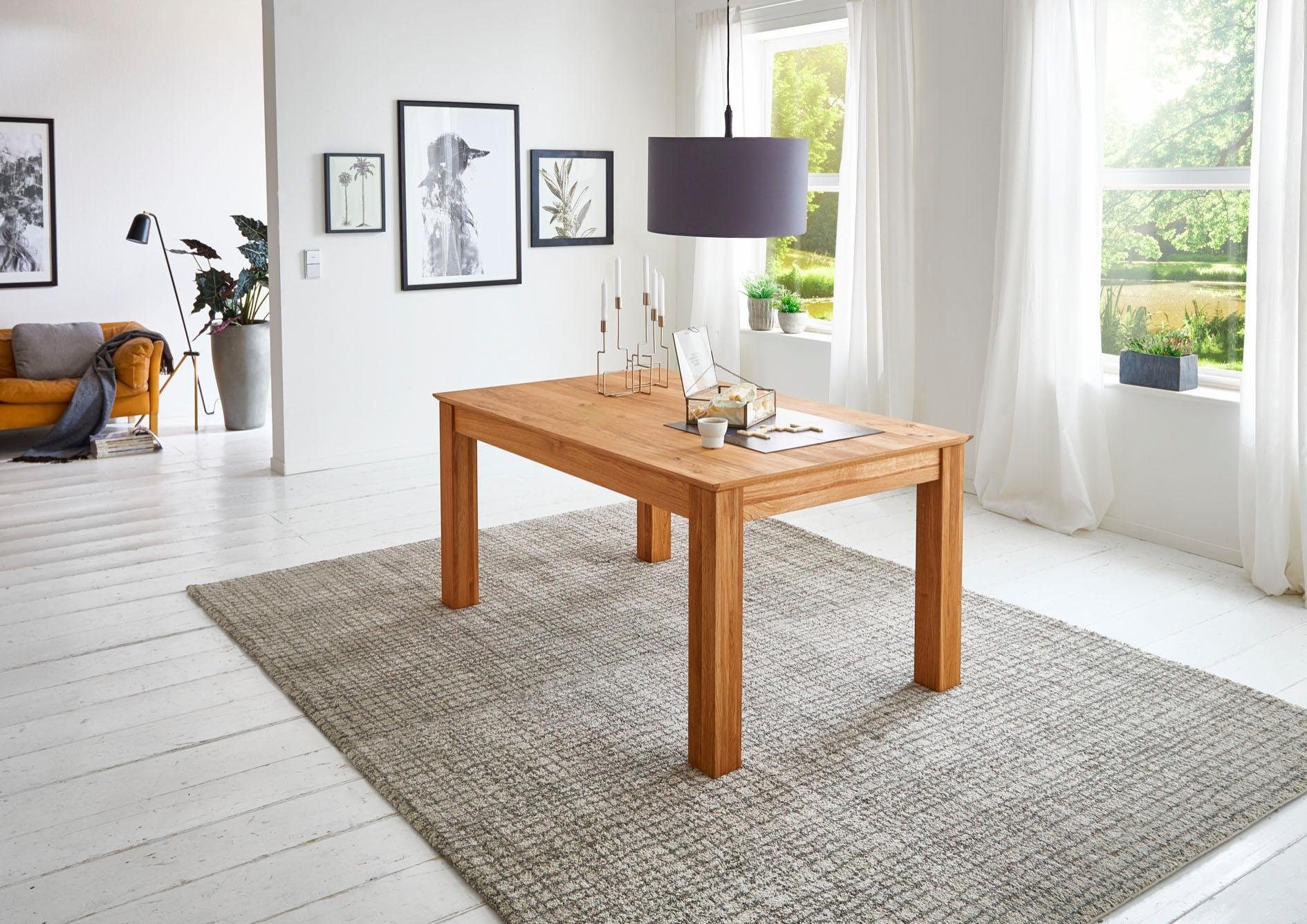 Relita Eettafel Familie met uittrekfunctie, geolied eiken, massief