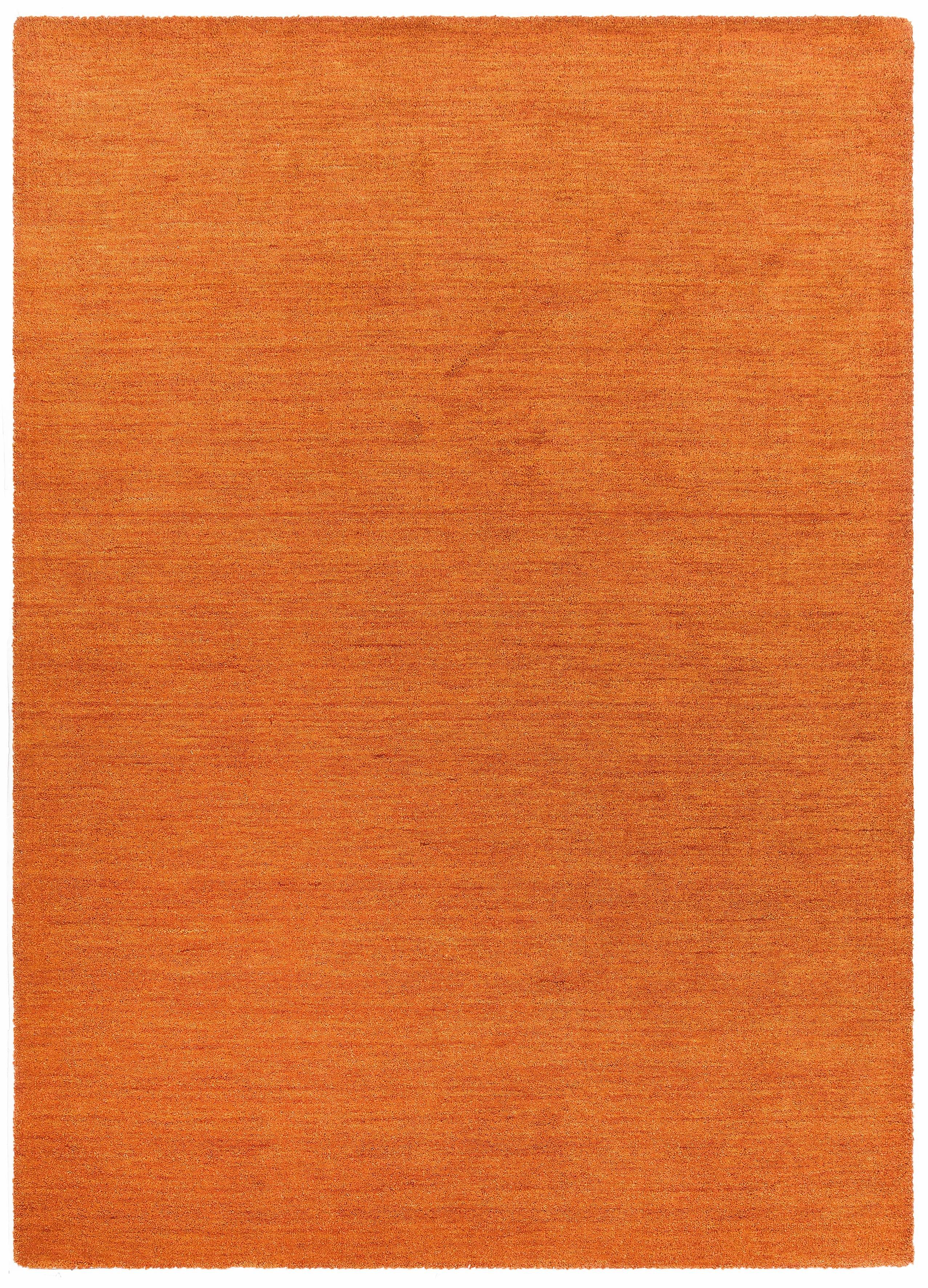 THEKO Wollen kleed Gabbeh uni, Handgeweven vloerkleed, mêlee, zuivere wol, met de hand geweven