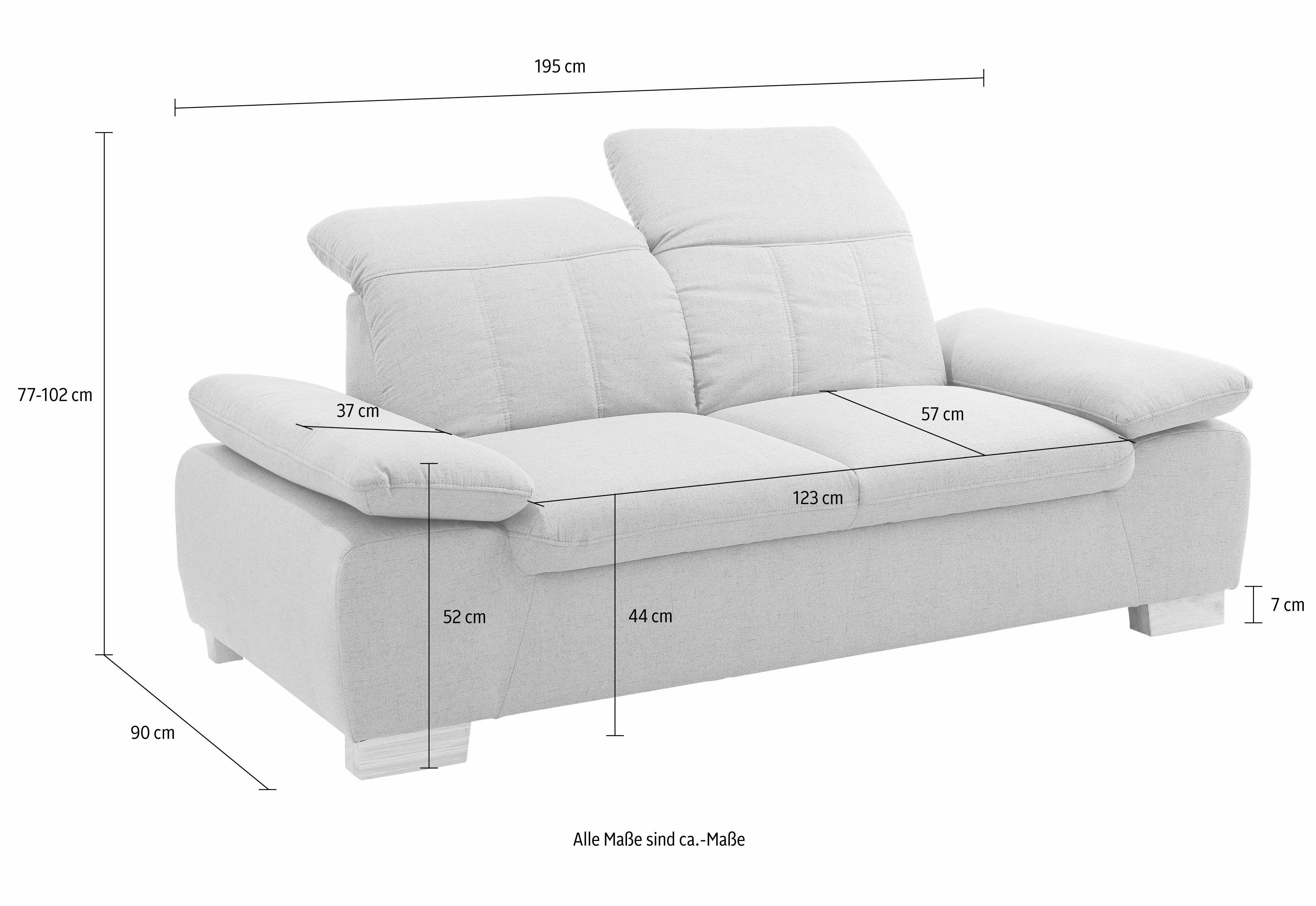 Home affaire 2-zitsbank Bergamo Multifunctionele Sofa, comfortabel en gemakkelijk