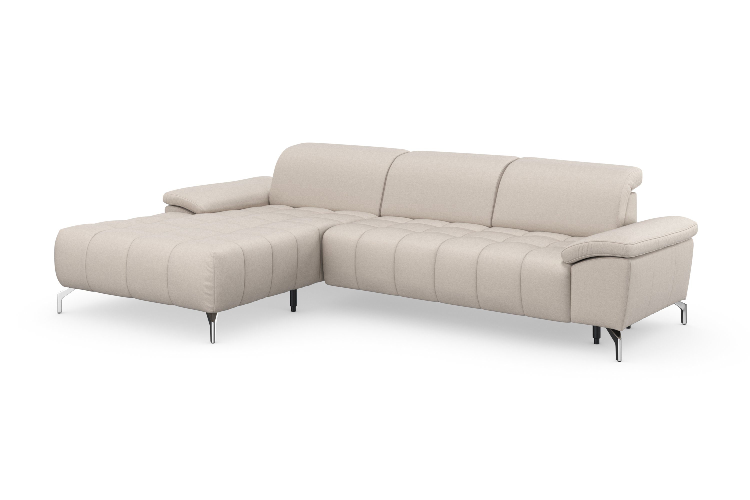 sit&more Hoekbank Cool L-vorm naar keuze met verstelbare hoofdsteun en uittrekzitting, motorisch