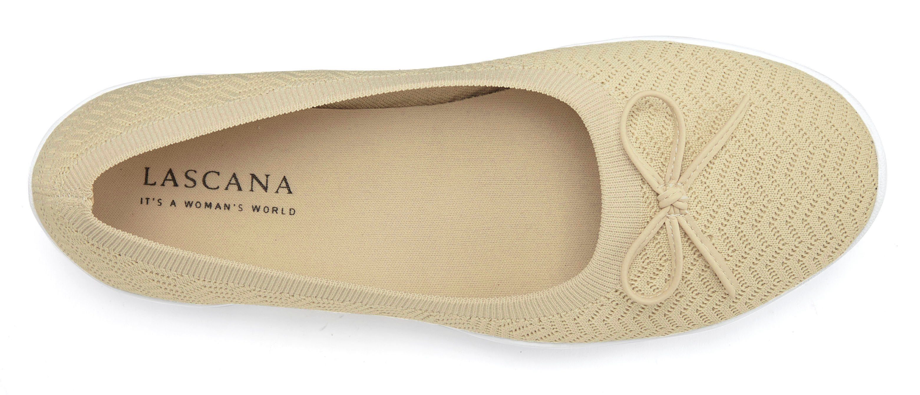 Lascana Sneaker ballerina's Slipper, lage schoen, slip-on sneaker ultralicht VEGAN