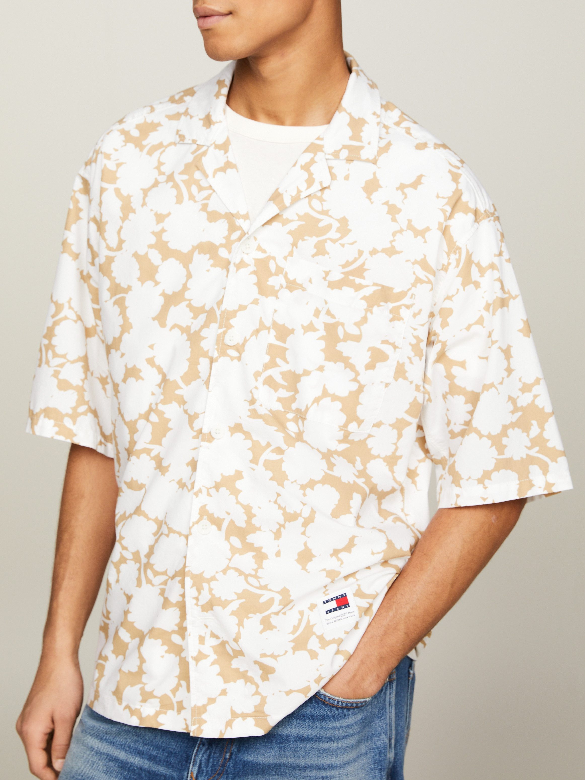 TOMMY JEANS Overhemd met korte mouwen TJM RLX FLORAL AOP CAMP SHIRT