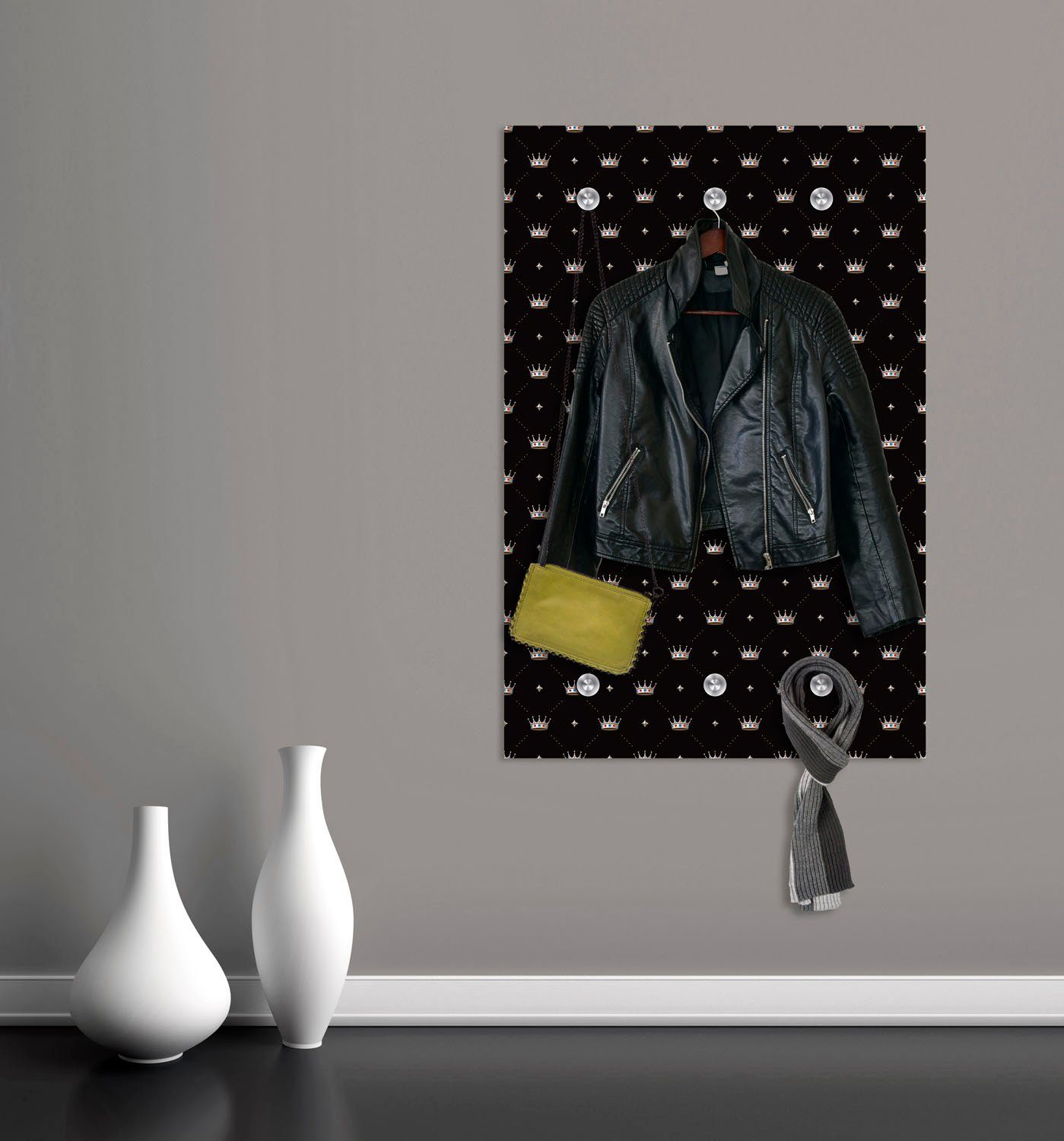 queence Kapstok Kronen met 6 haken, 80 x 120 cm