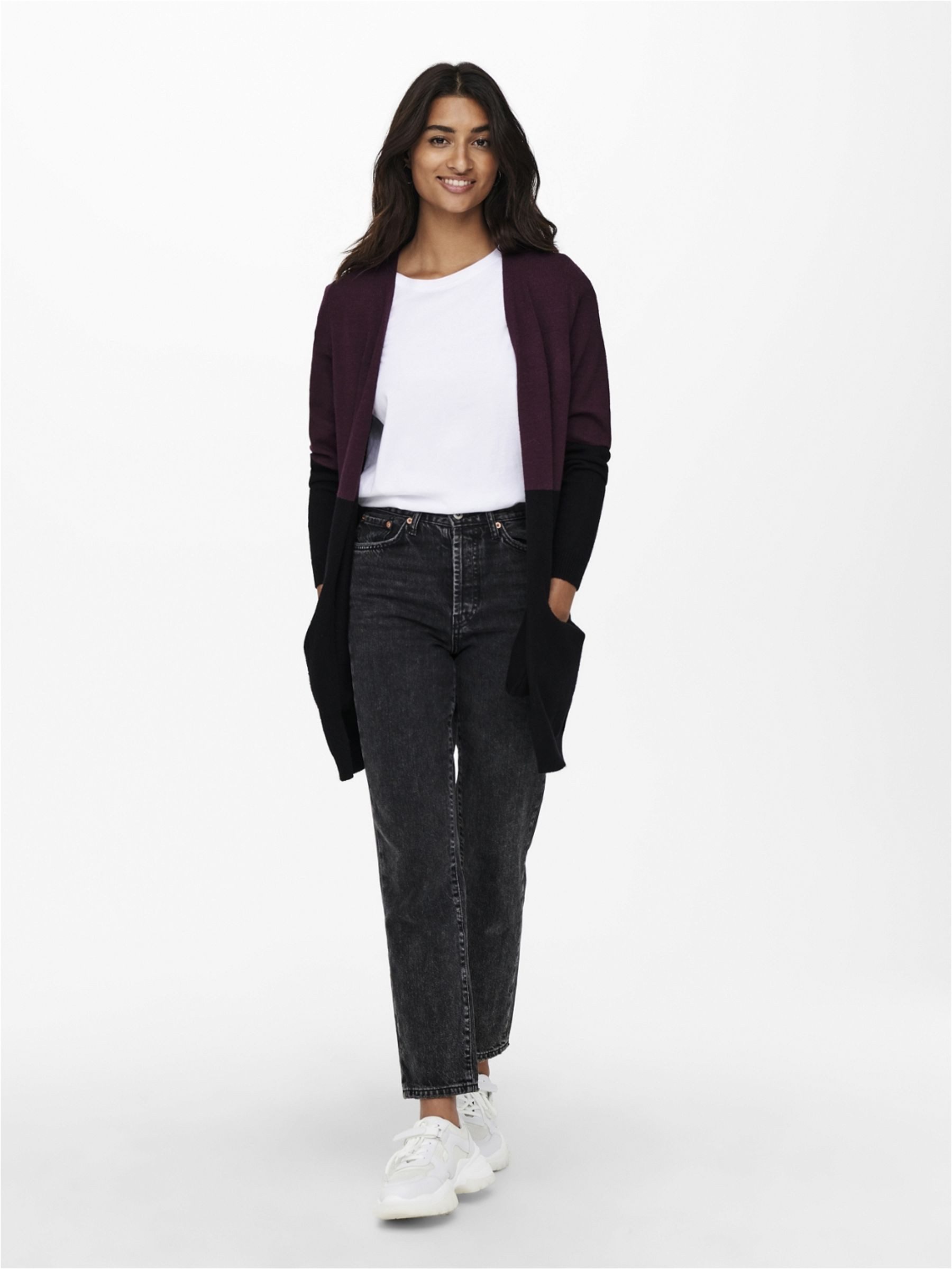 Only Lang vest ONLQUEEN L/S LONG CARDIGAN KNT NOOS