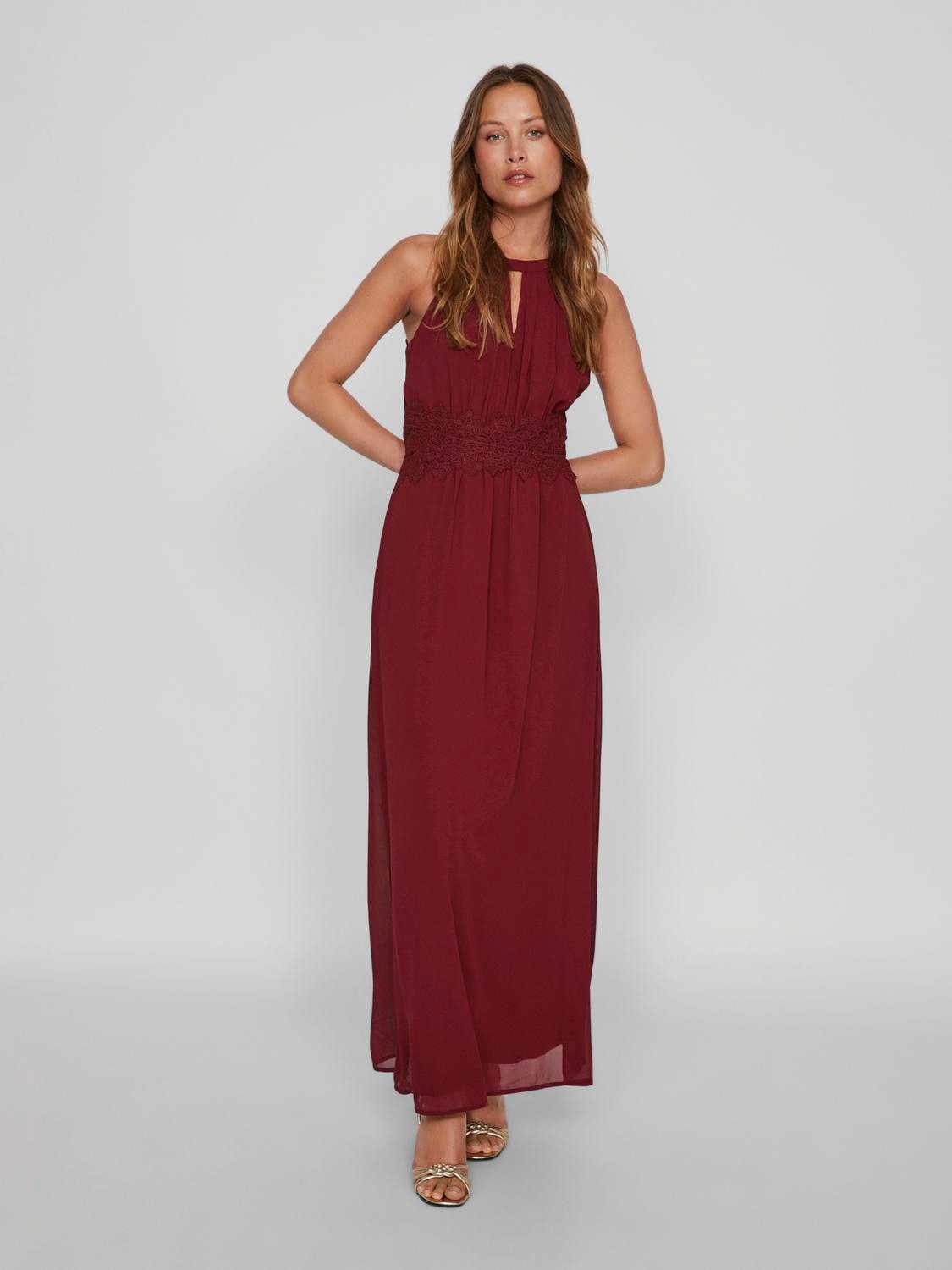 Vila Maxi-jurk VIMILINA HALTERNECK MAXI DRESS - NOOS